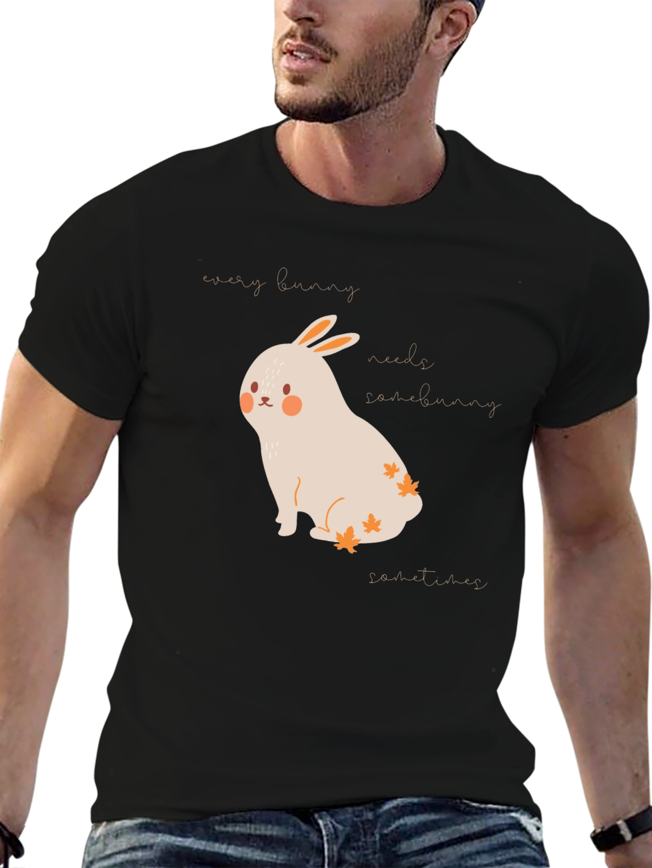 Cute Bunny Graphic Tee - Every Bunny Needs Somebunny