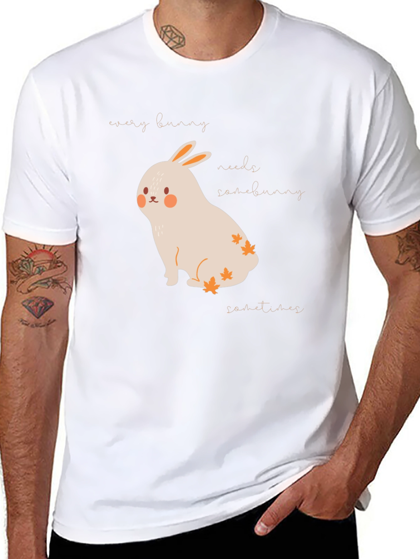 Cute Bunny Graphic Tee - Every Bunny Needs Somebunny
