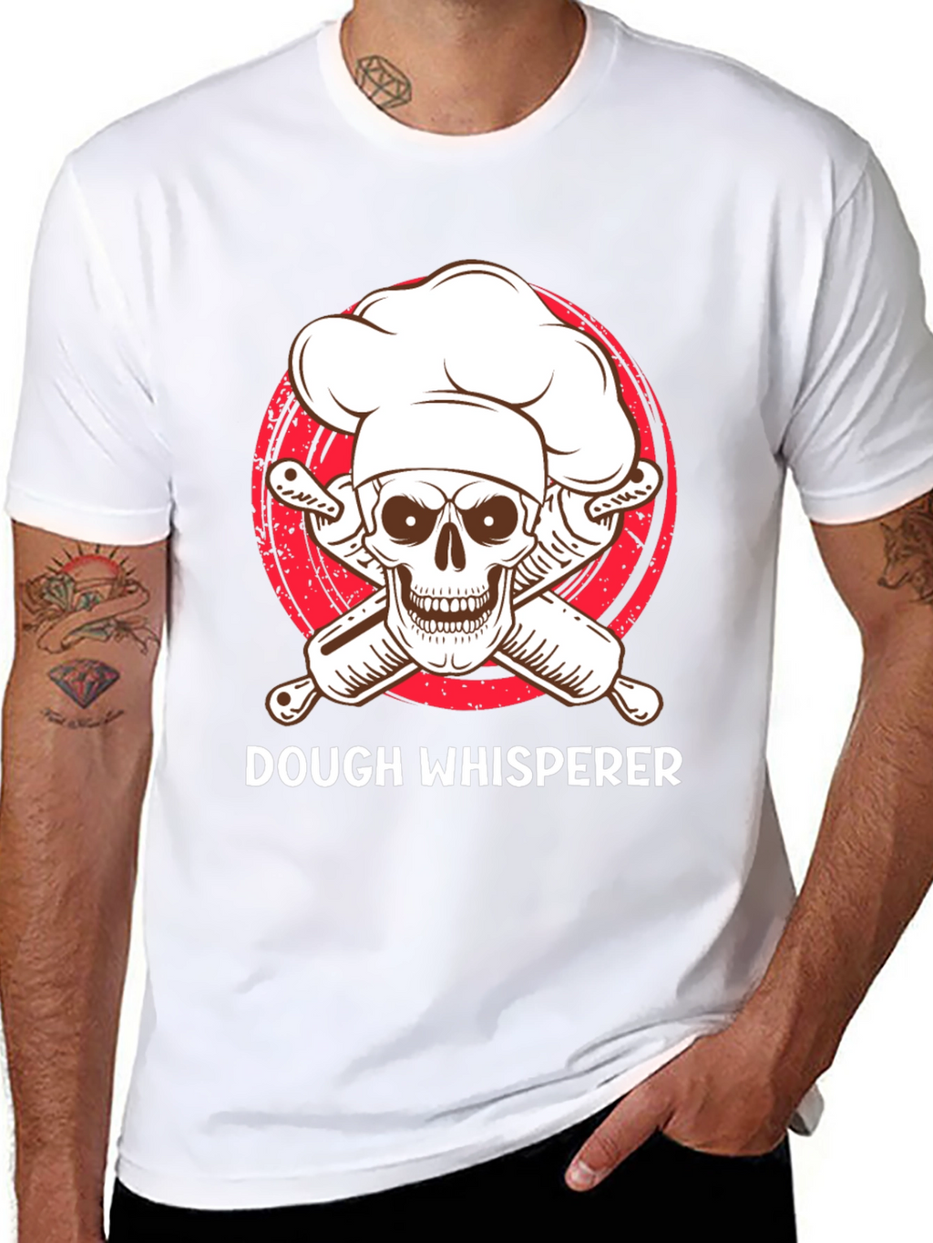 Dough Whisperer T-Shirt - Baker Skull Design