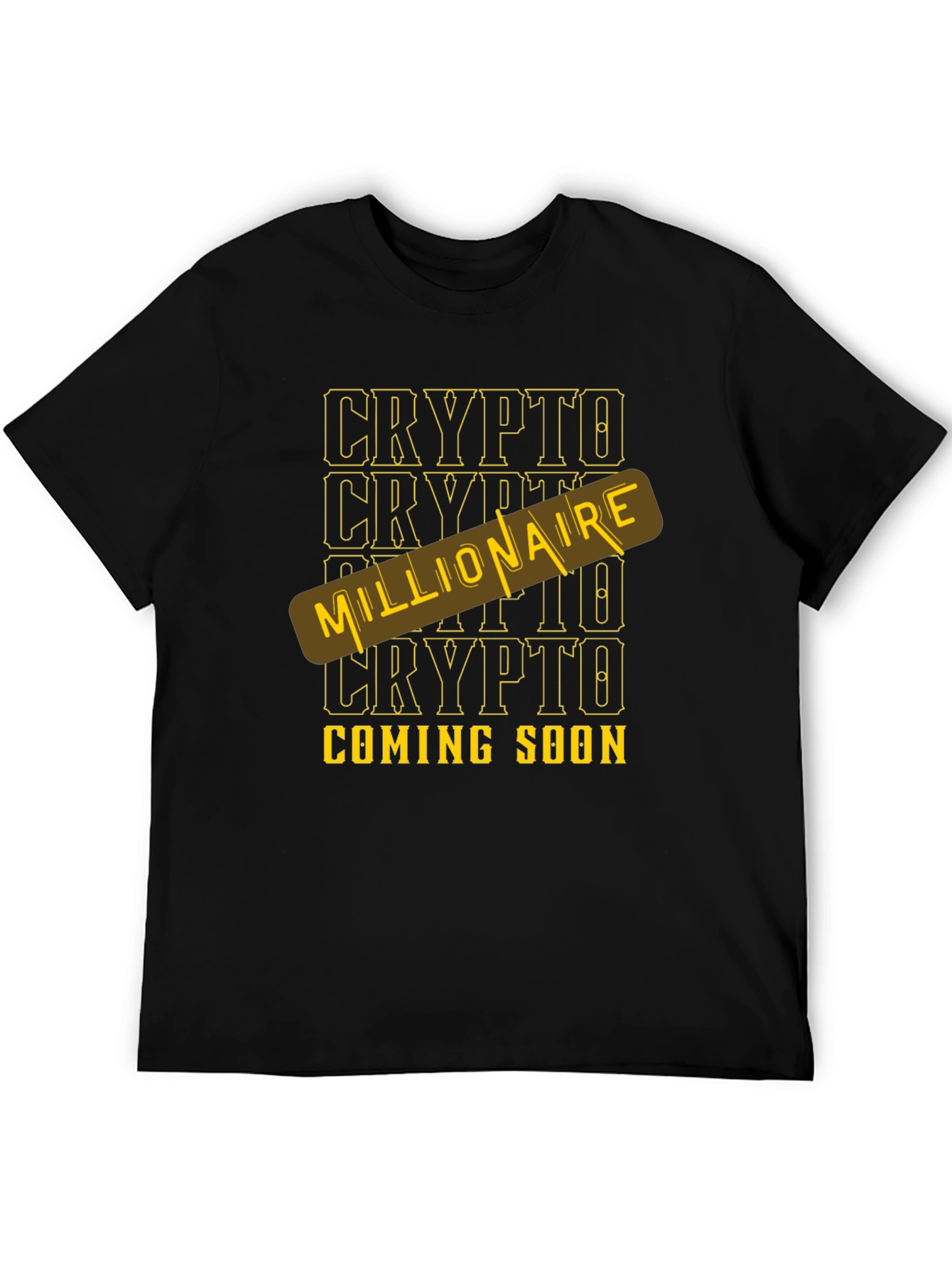 Crypto Millionaire Coming Soon Black T-Shirt