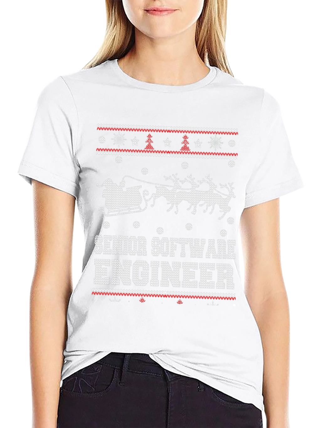 Senior Software Engineer Ugly Christmas Sweater T-Shirt