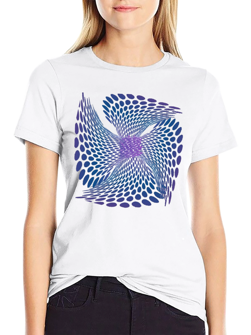 Abstract Swirl Tee - Modern Geometric Design