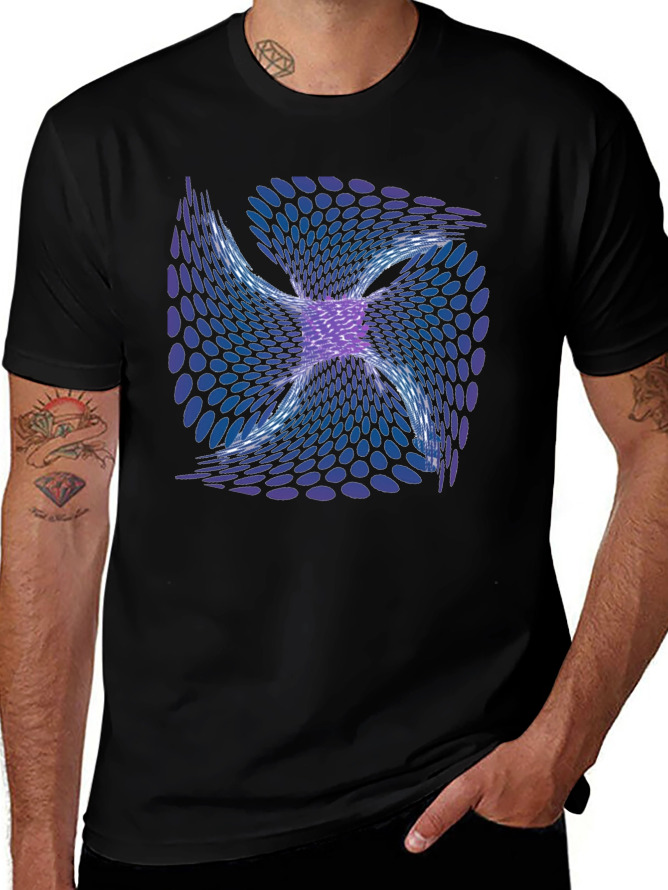 Abstract Swirl Tee - Modern Geometric Design