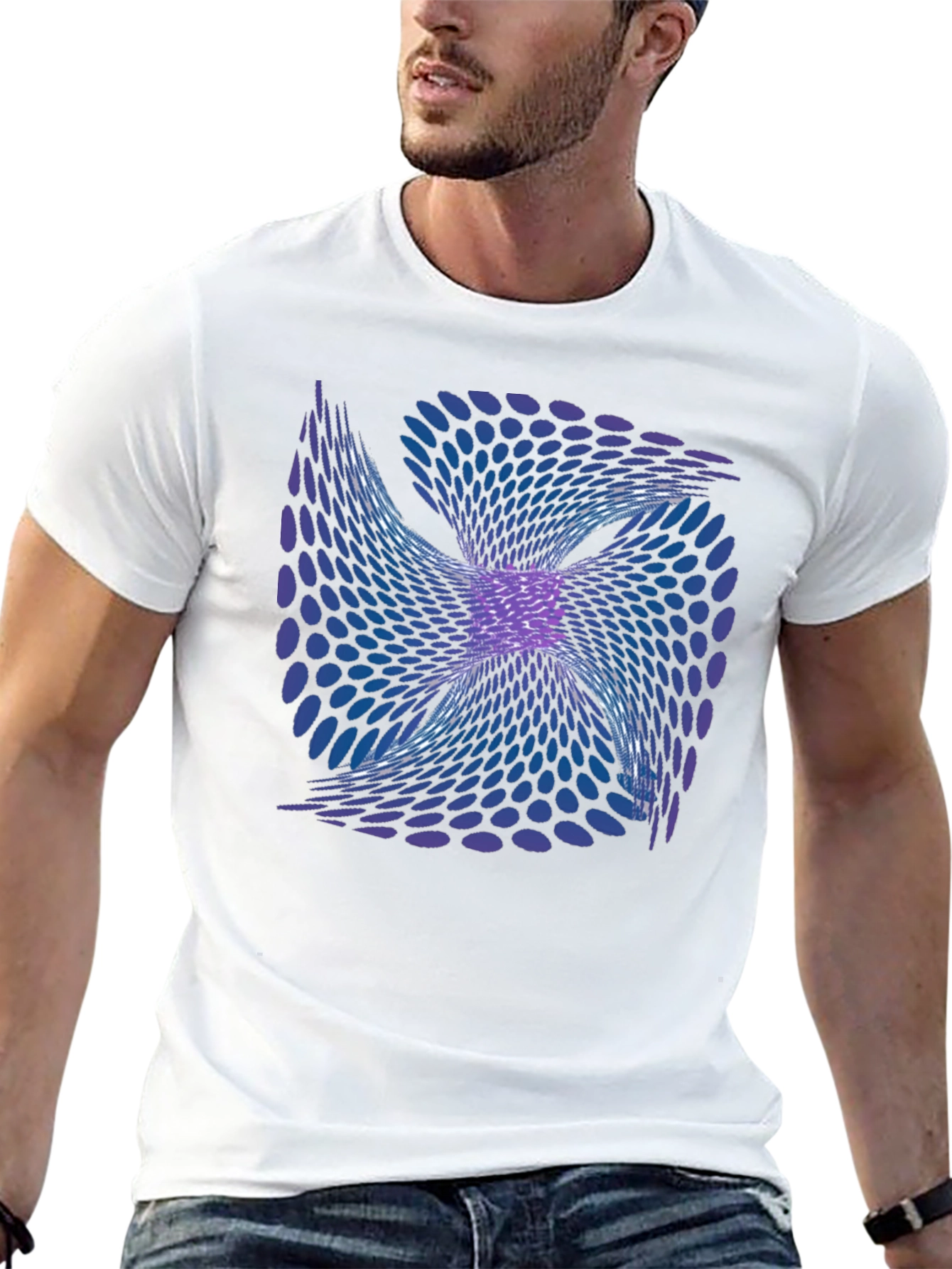 Abstract Swirl Tee - Modern Geometric Design