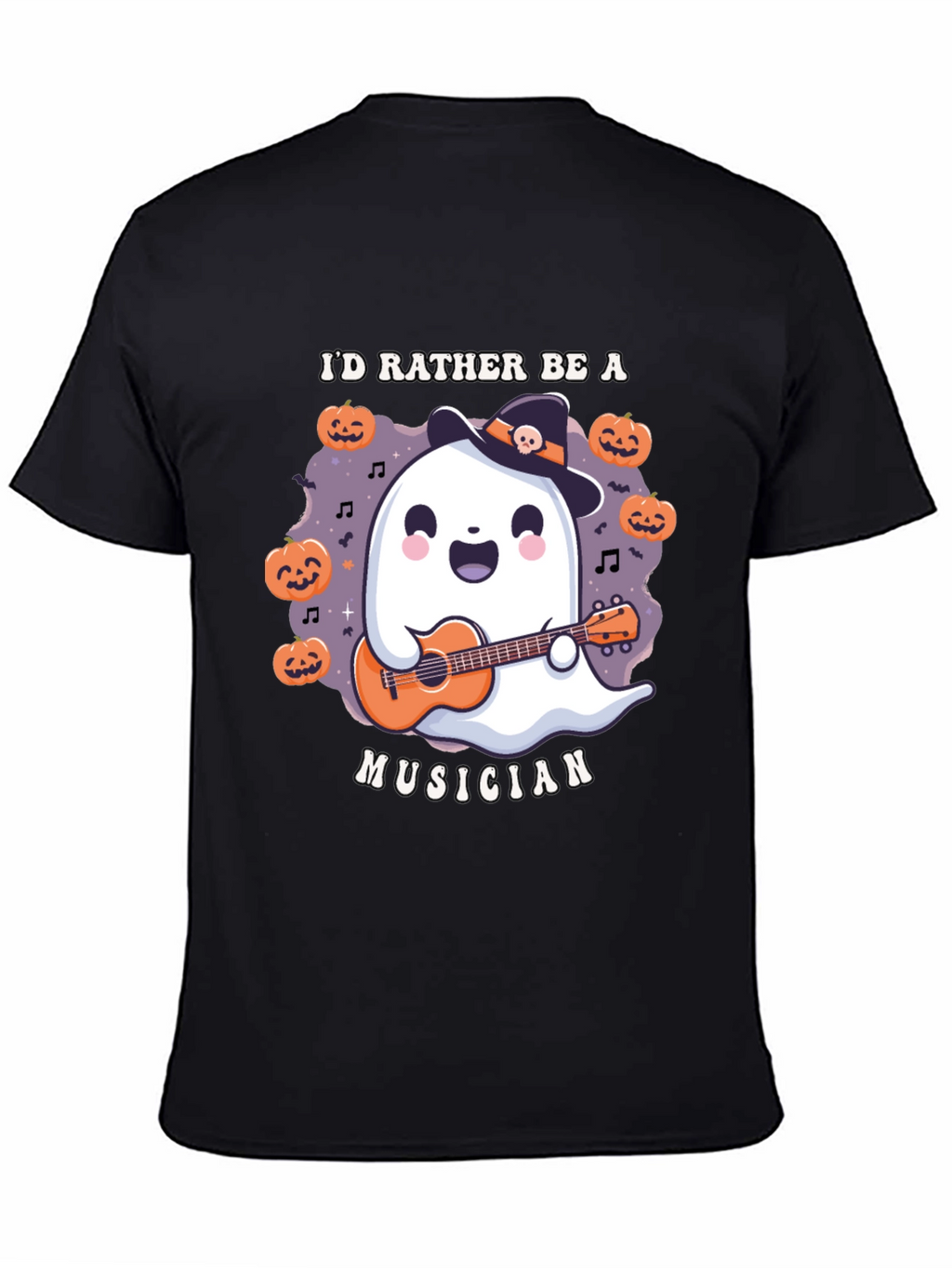 Ghost Musician Halloween T-Shirt