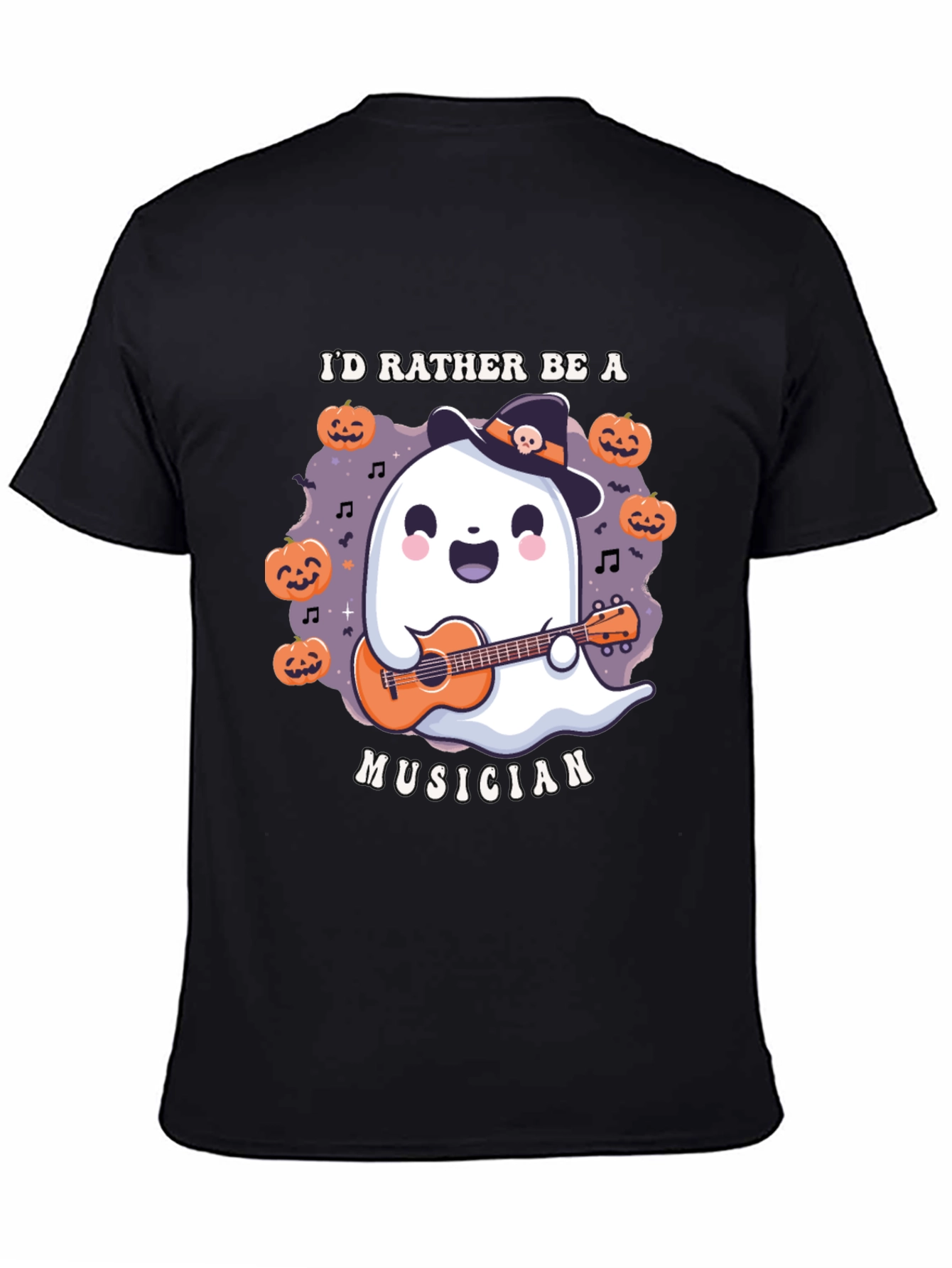 Ghost Musician Halloween T-Shirt