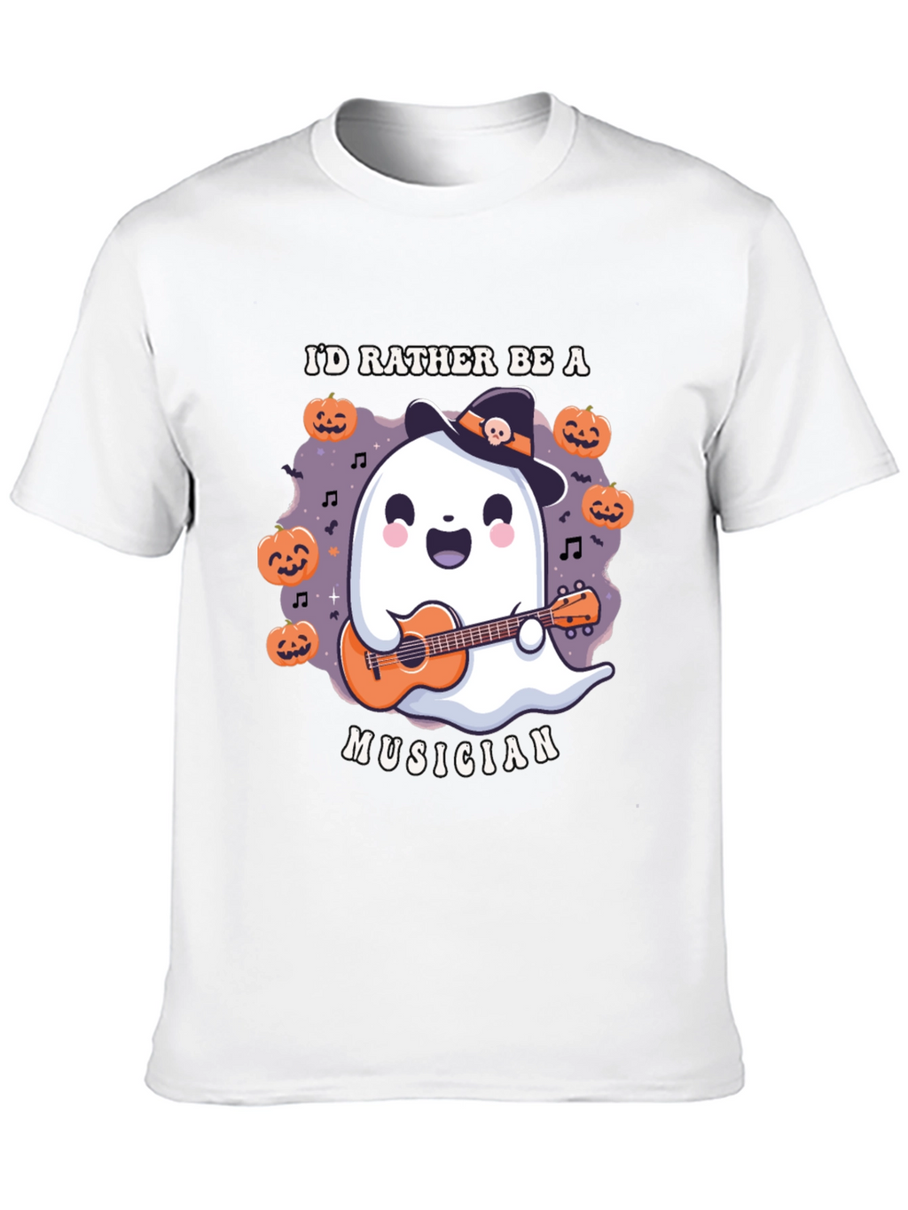 Ghost Musician Halloween T-Shirt