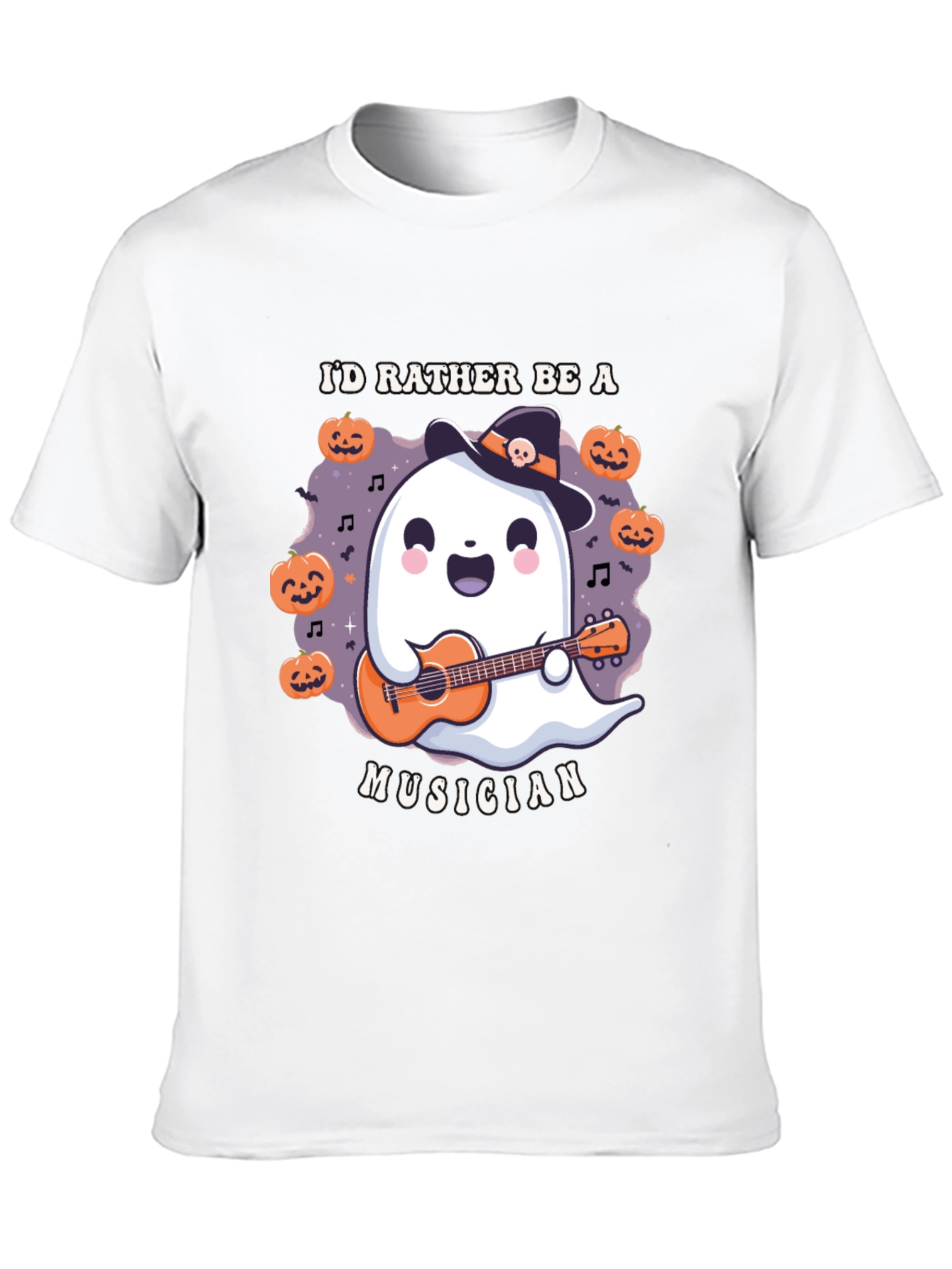 Ghost Musician Halloween T-Shirt