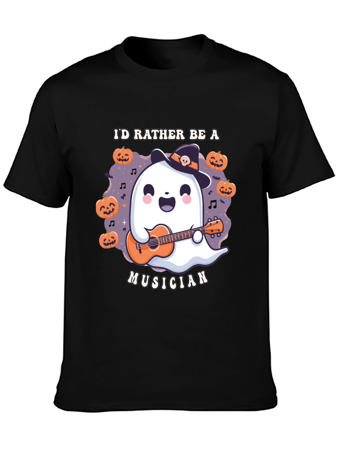 Ghost Musician Halloween T-Shirt