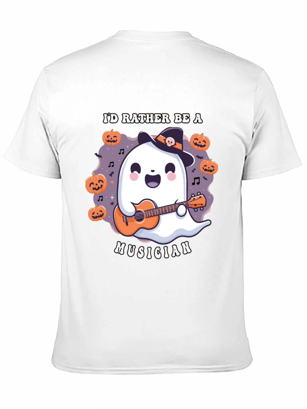 Ghost Musician Halloween T-Shirt