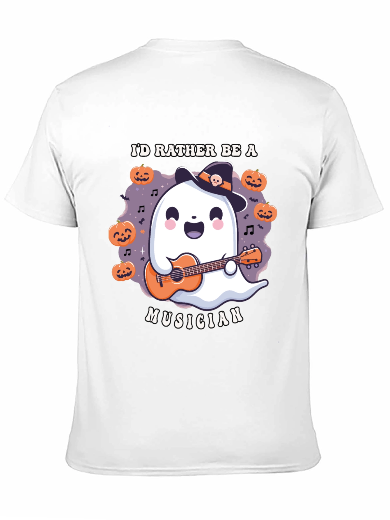 Ghost Musician Halloween T-Shirt