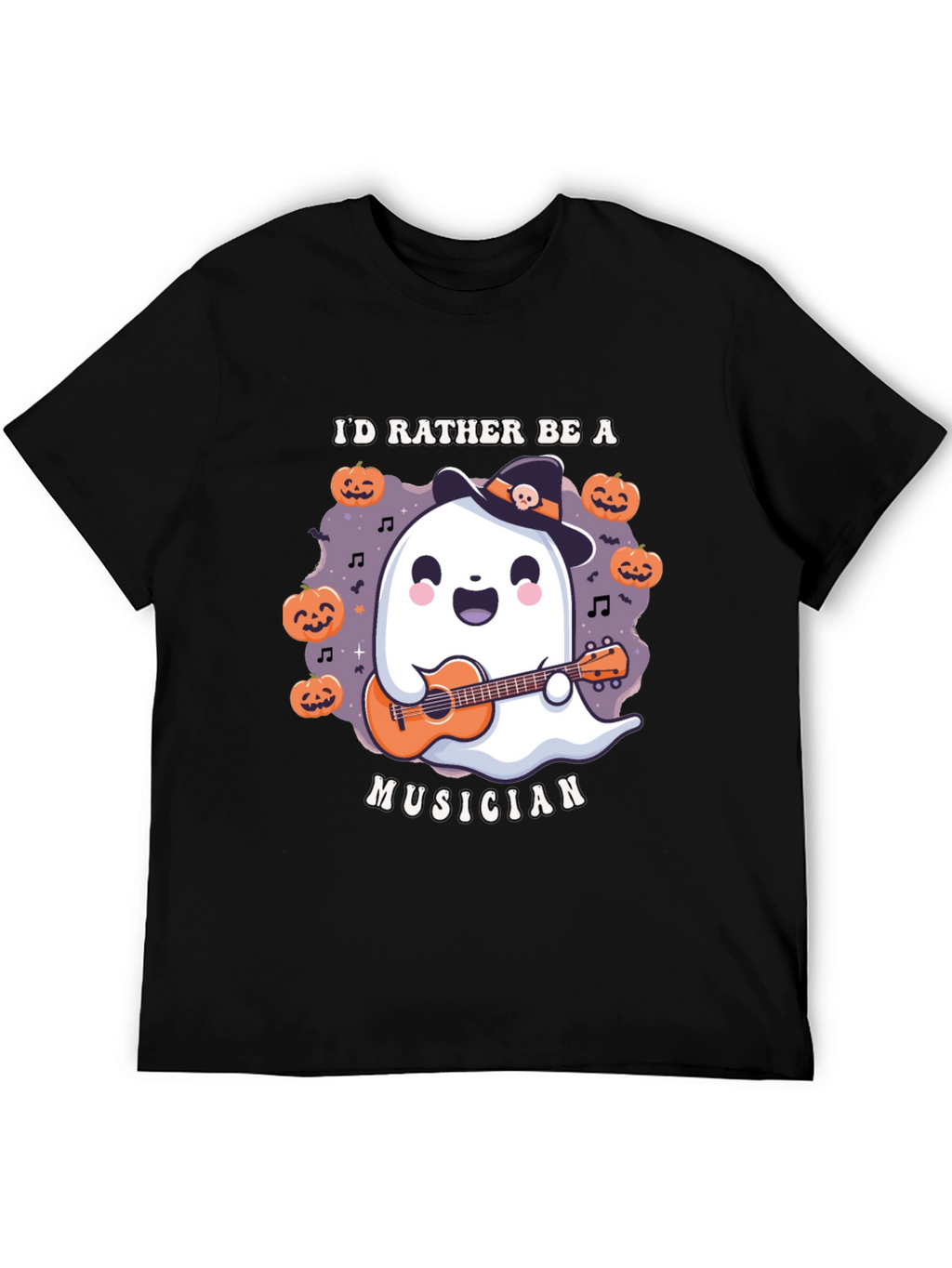 Ghost Musician Halloween T-Shirt