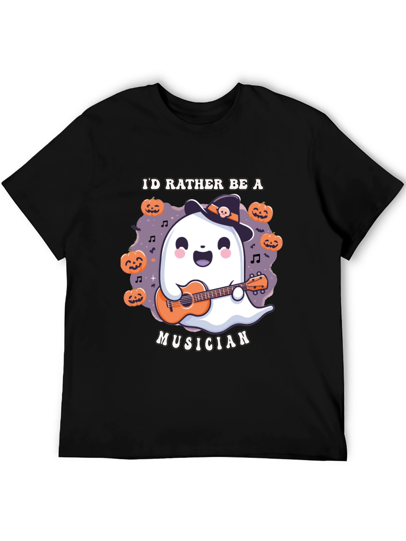 Ghost Musician Halloween T-Shirt