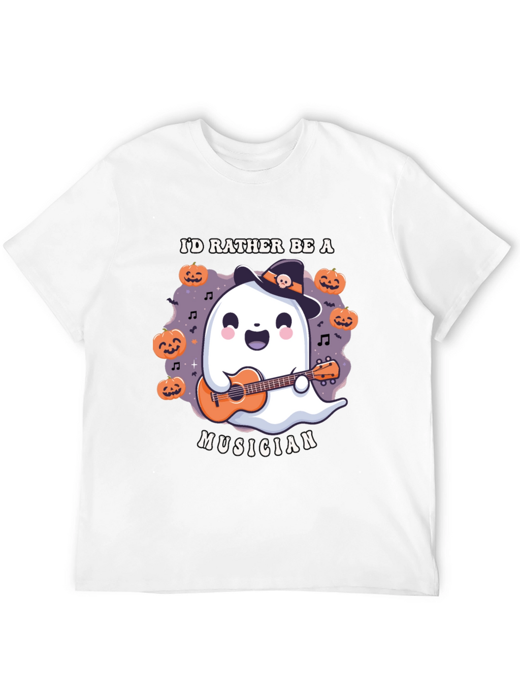 Ghost Musician Halloween T-Shirt