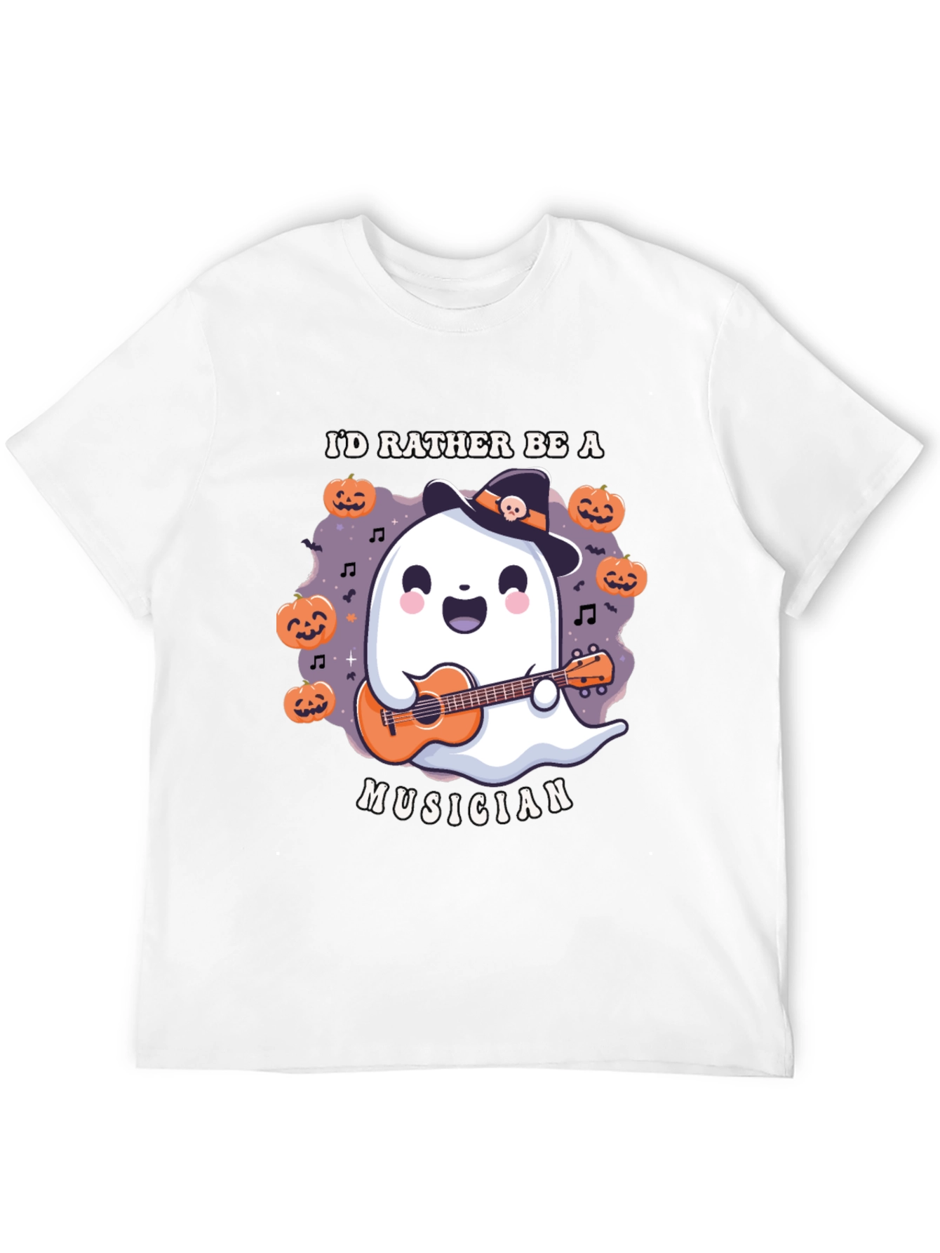 Ghost Musician Halloween T-Shirt