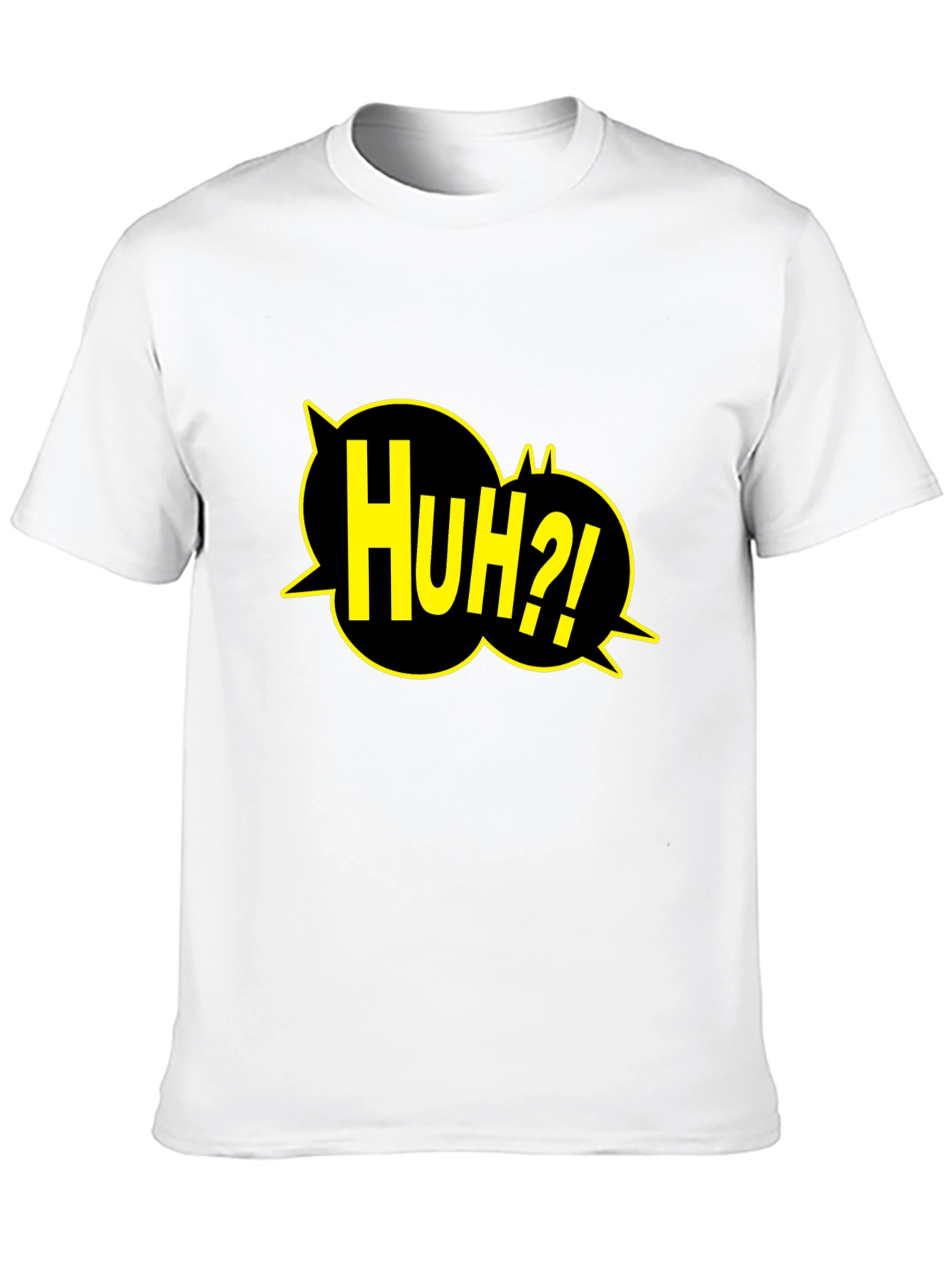 Huh?! Graphic Print Black T-Shirt