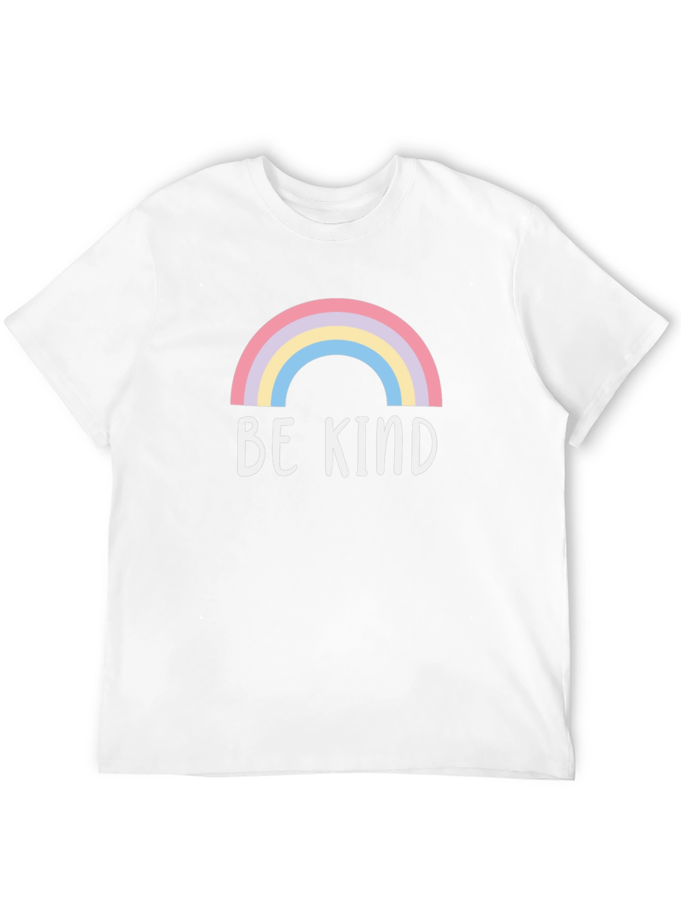 Be Kind Rainbow Graphic Tee - Soft Cotton Blend