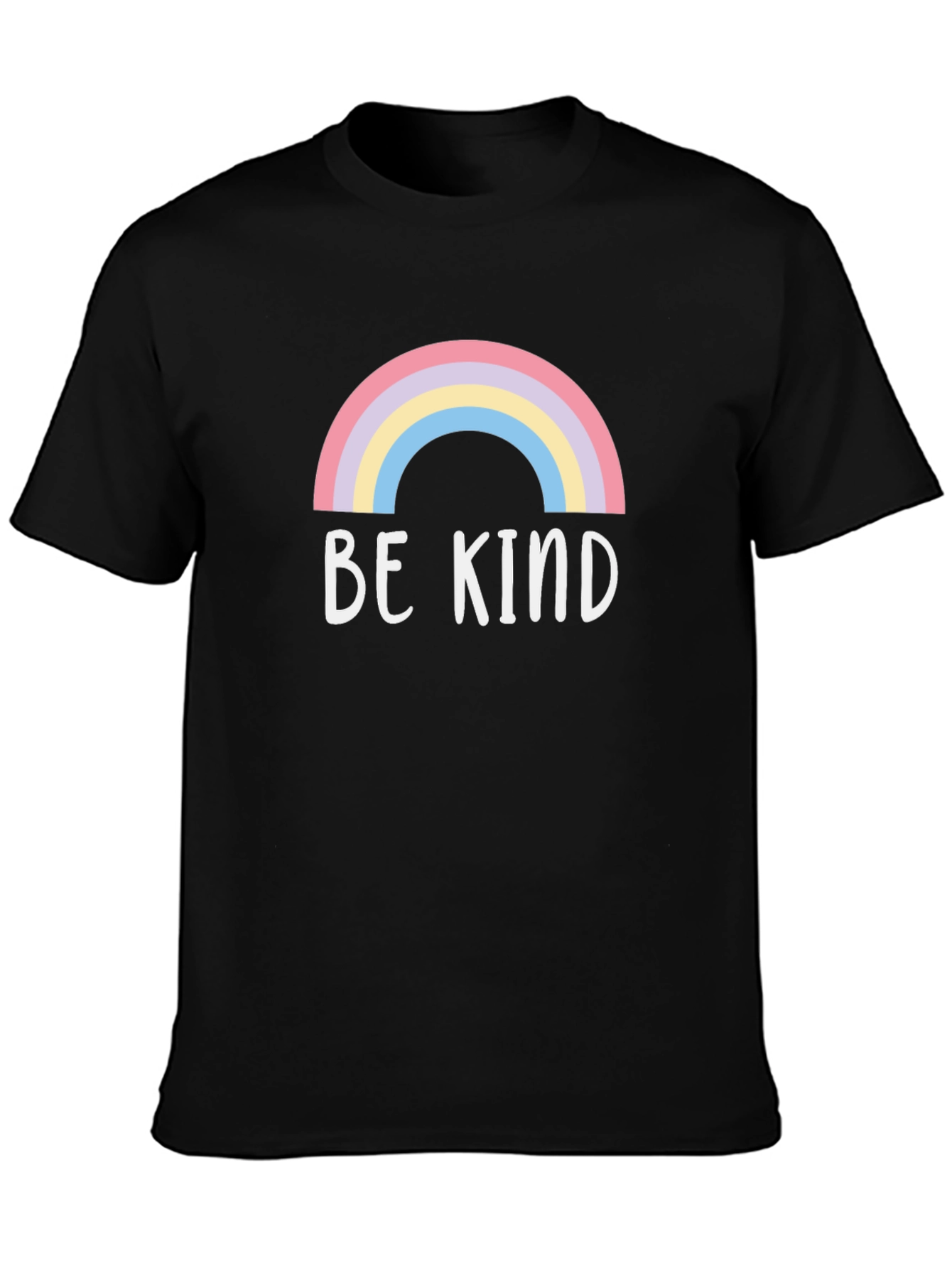 Be Kind Rainbow Graphic Tee - Soft Cotton Blend