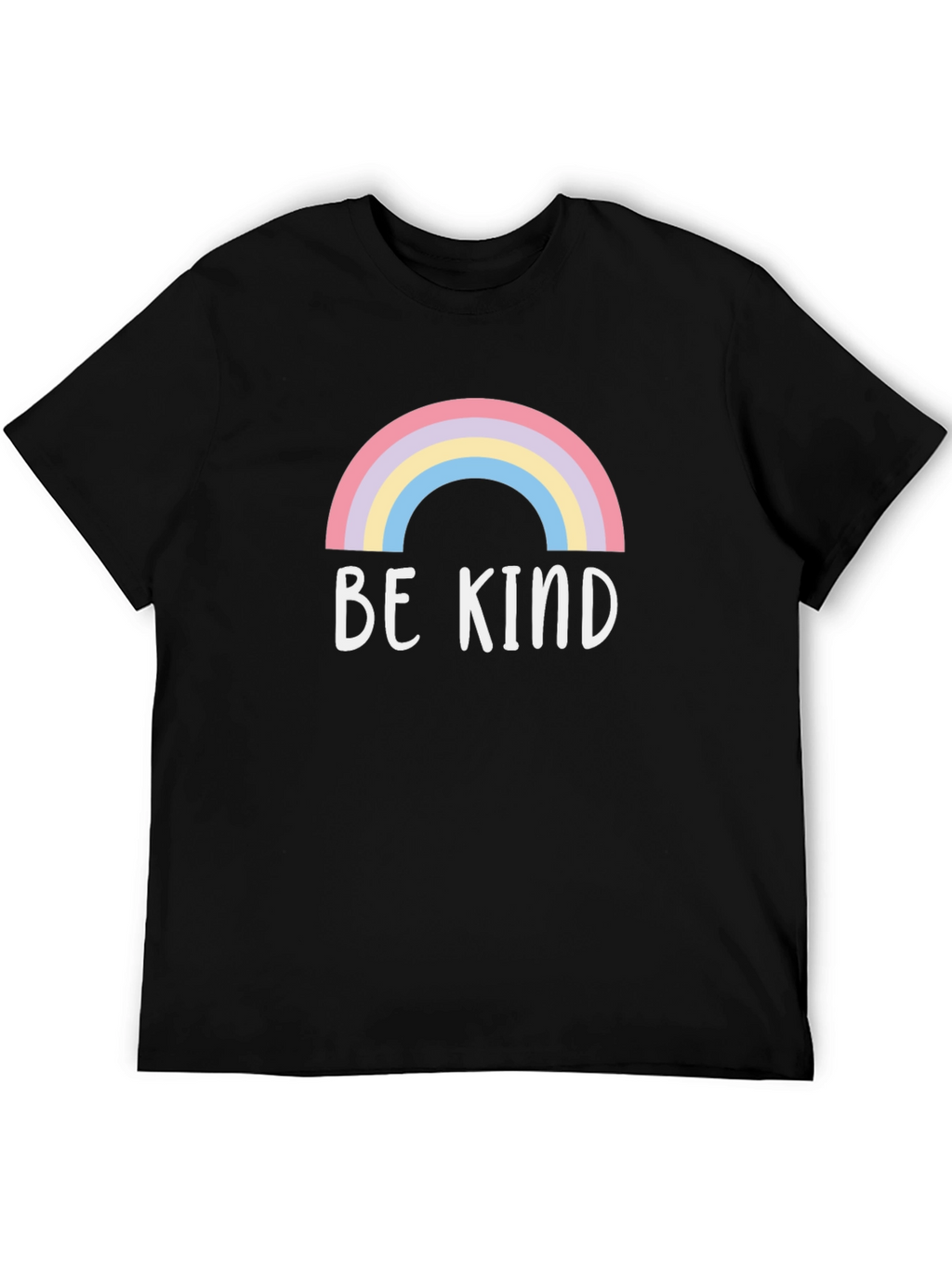 Be Kind Rainbow Graphic Tee - Soft Cotton Blend