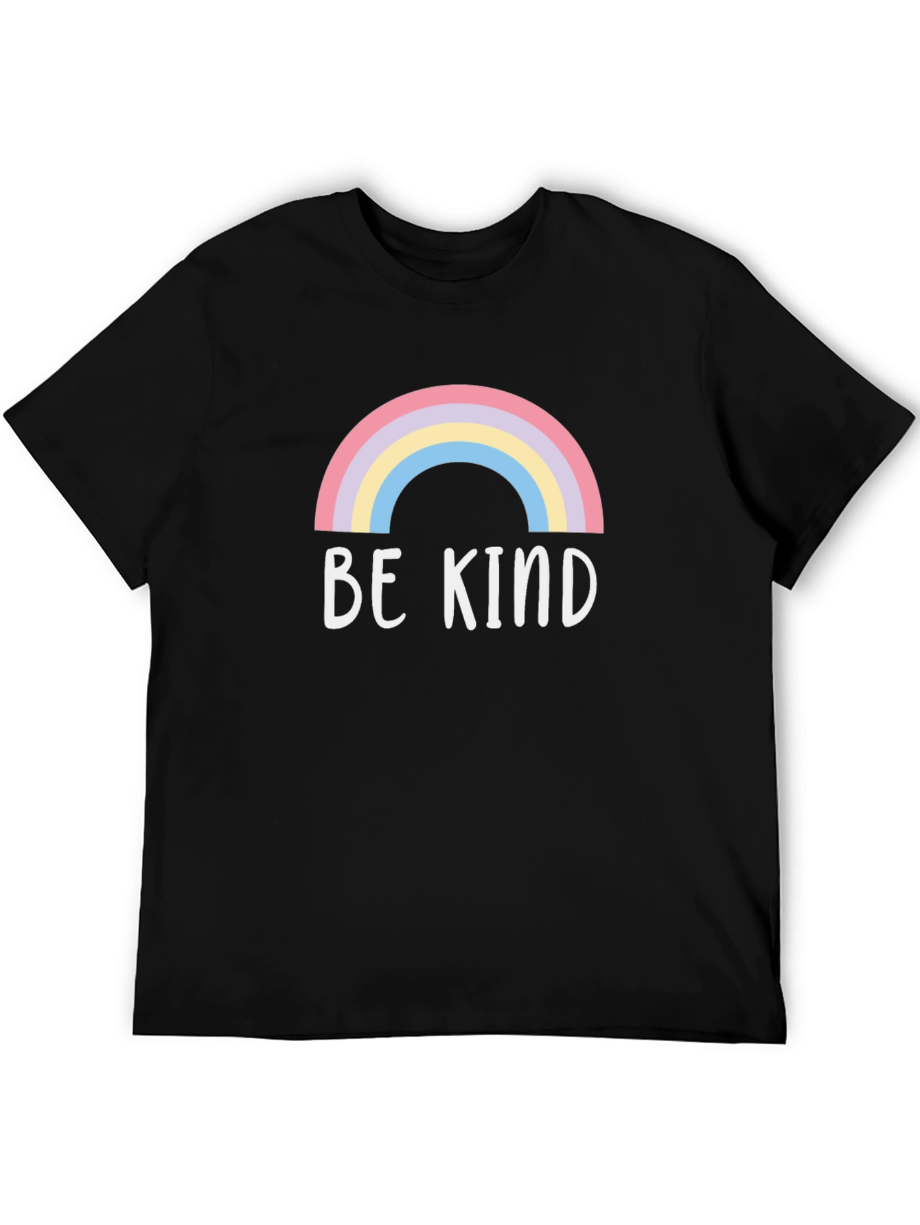 Be Kind Rainbow Graphic Tee - Soft Cotton Blend