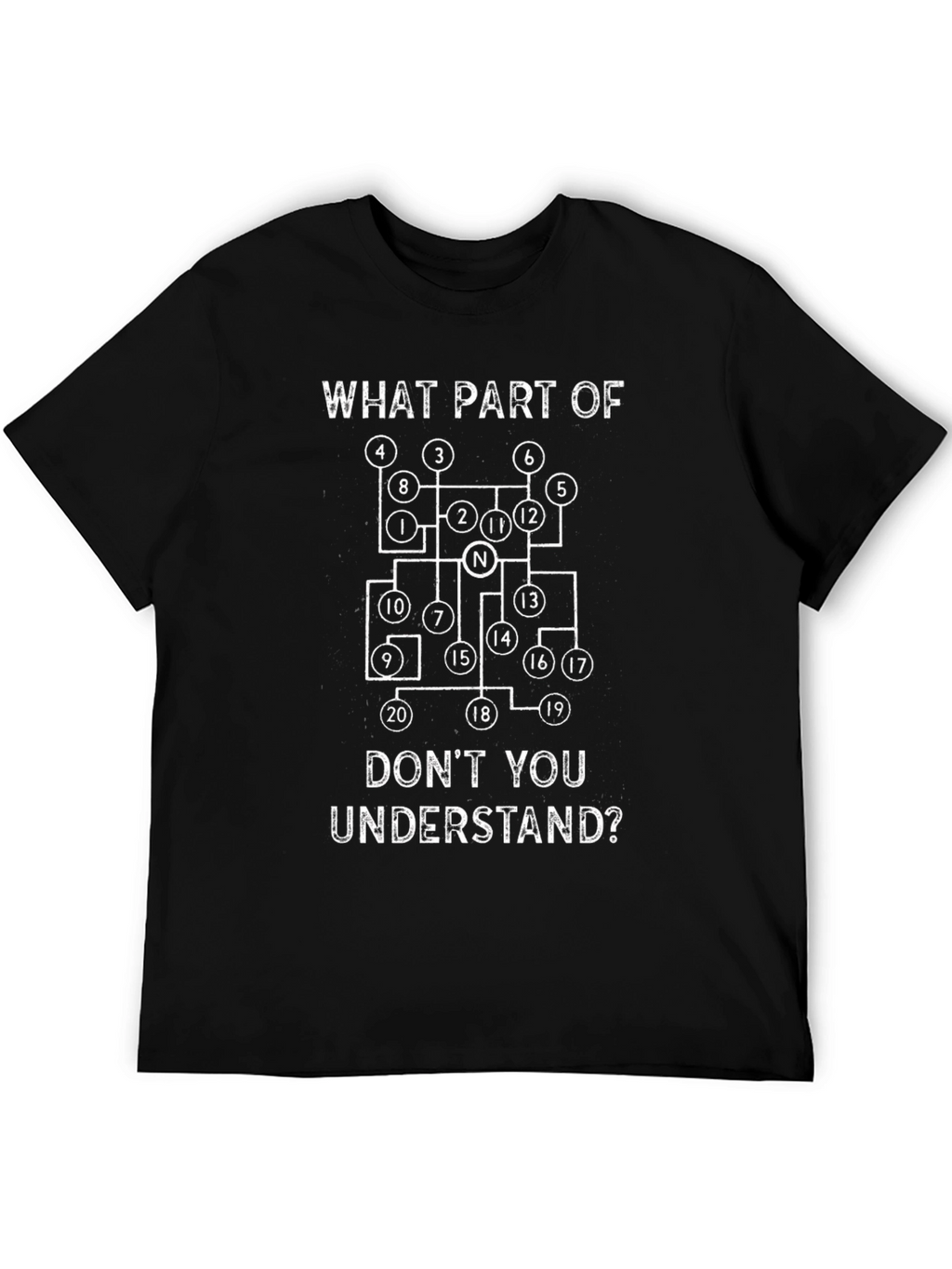 Trucker Gear Shift Pattern Humor T-Shirt