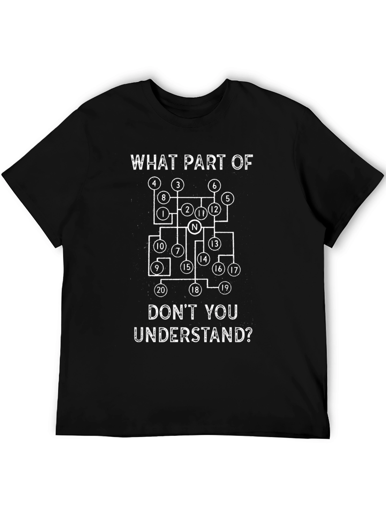 Trucker Gear Shift Pattern Humor T-Shirt
