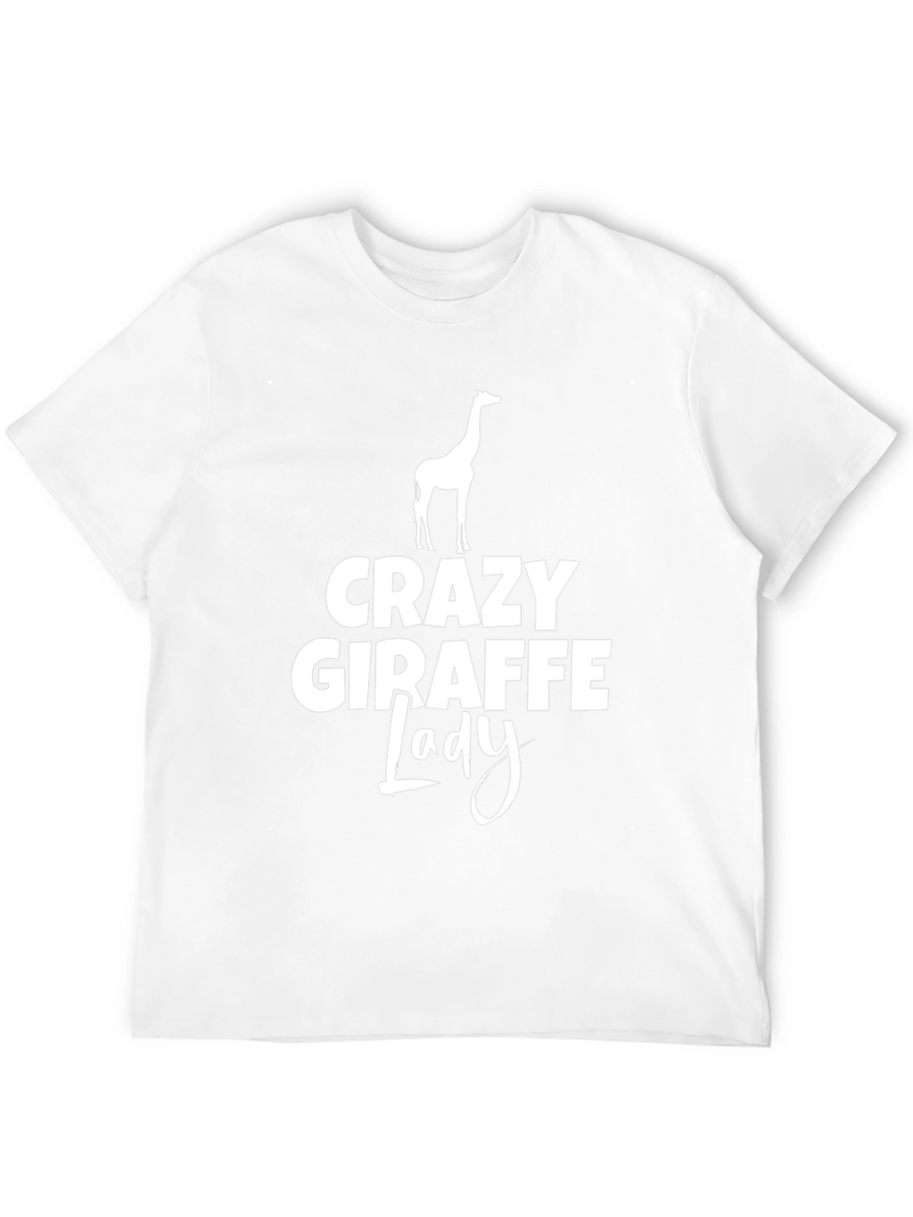 Crazy Giraffe Lady T-Shirt - Black Novelty Tee