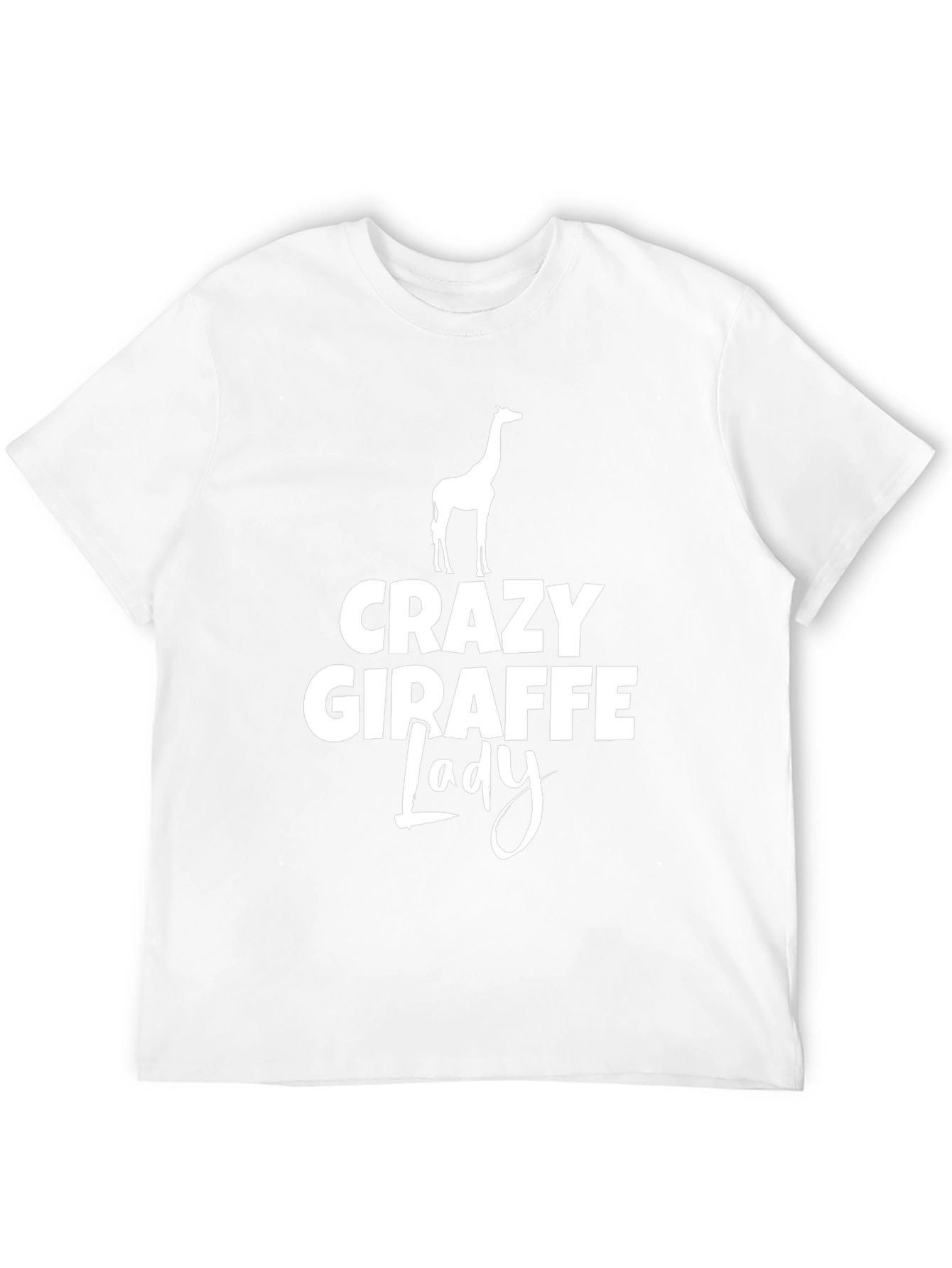 Crazy Giraffe Lady T-Shirt - Black Novelty Tee