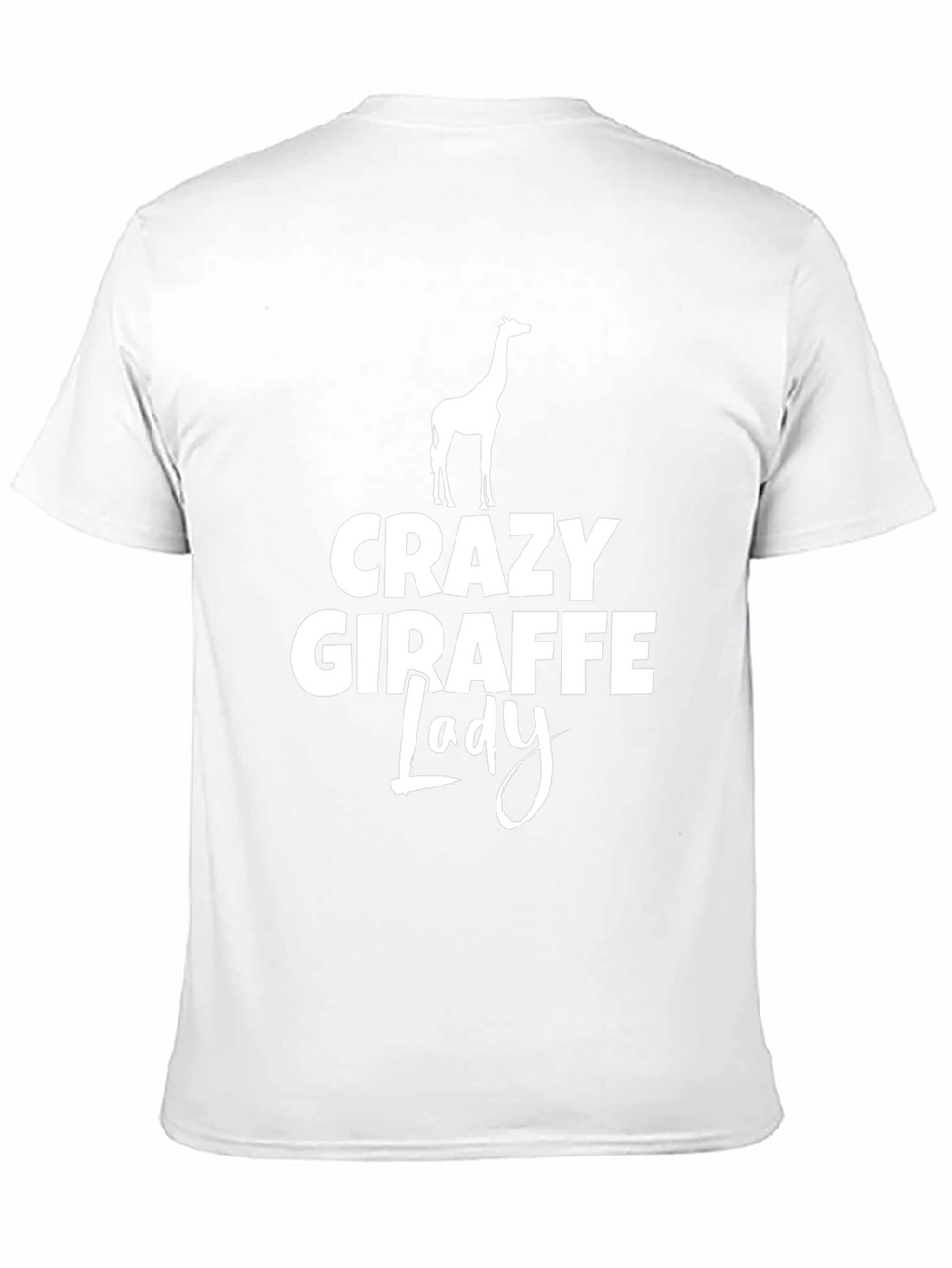 Crazy Giraffe Lady T-Shirt - Black Novelty Tee
