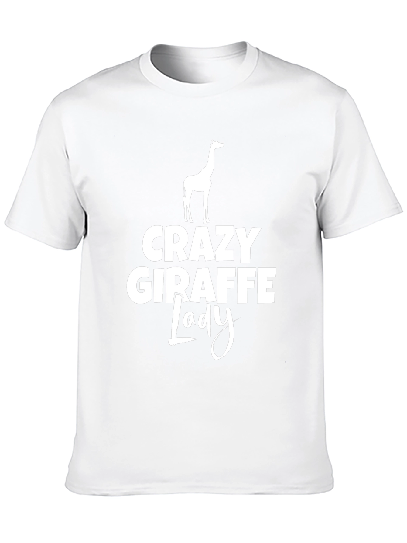 Crazy Giraffe Lady T-Shirt - Black Novelty Tee