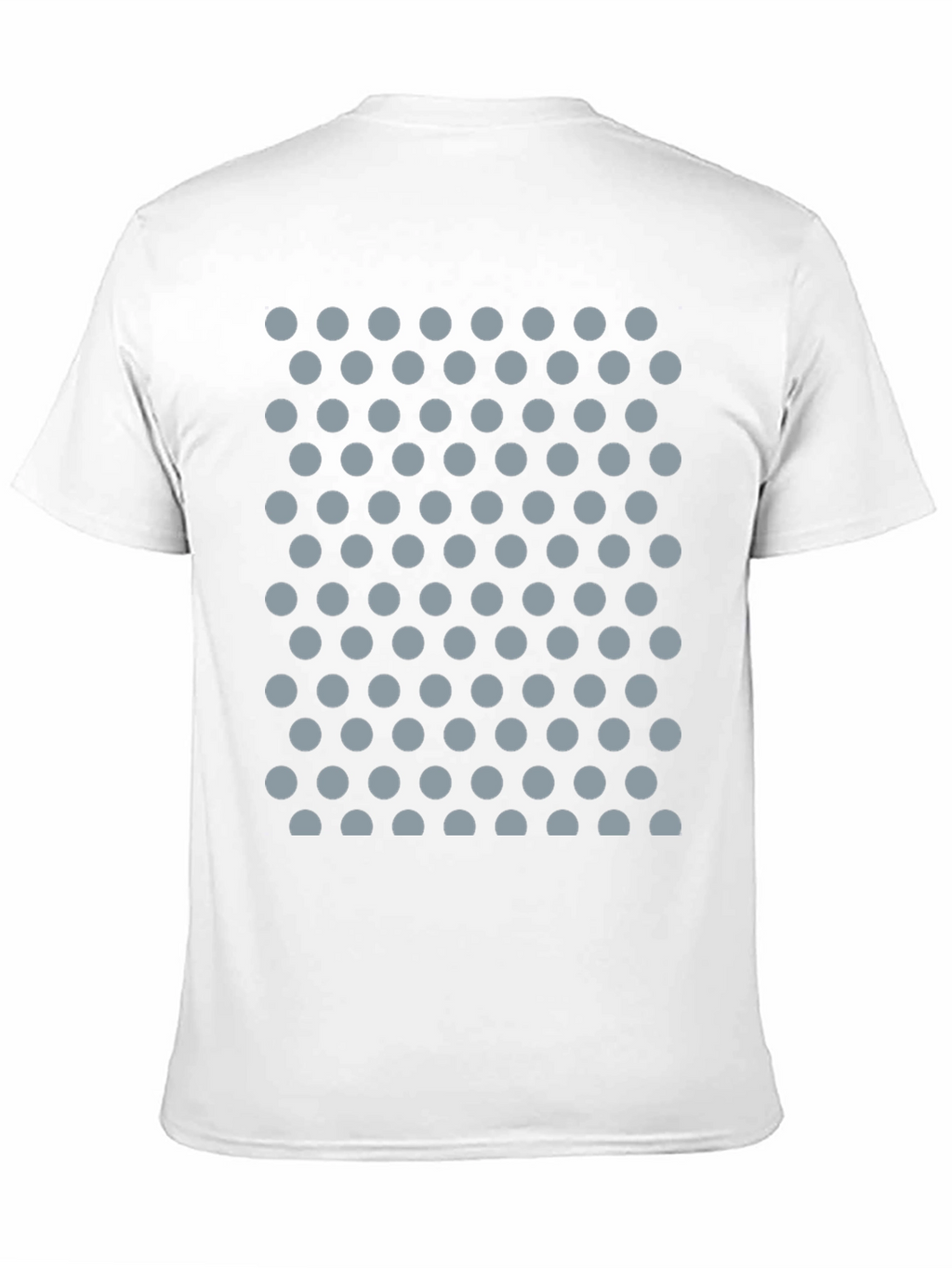 Black T-Shirt with Gray Polka Dot Pattern