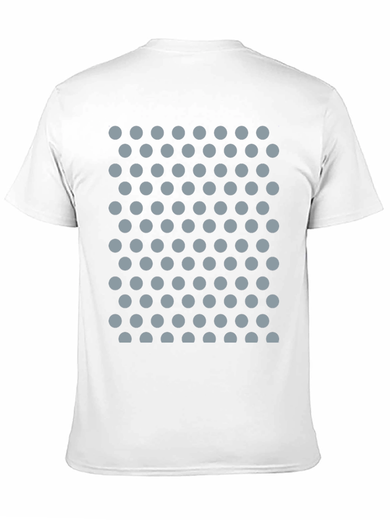 Black T-Shirt with Gray Polka Dot Pattern