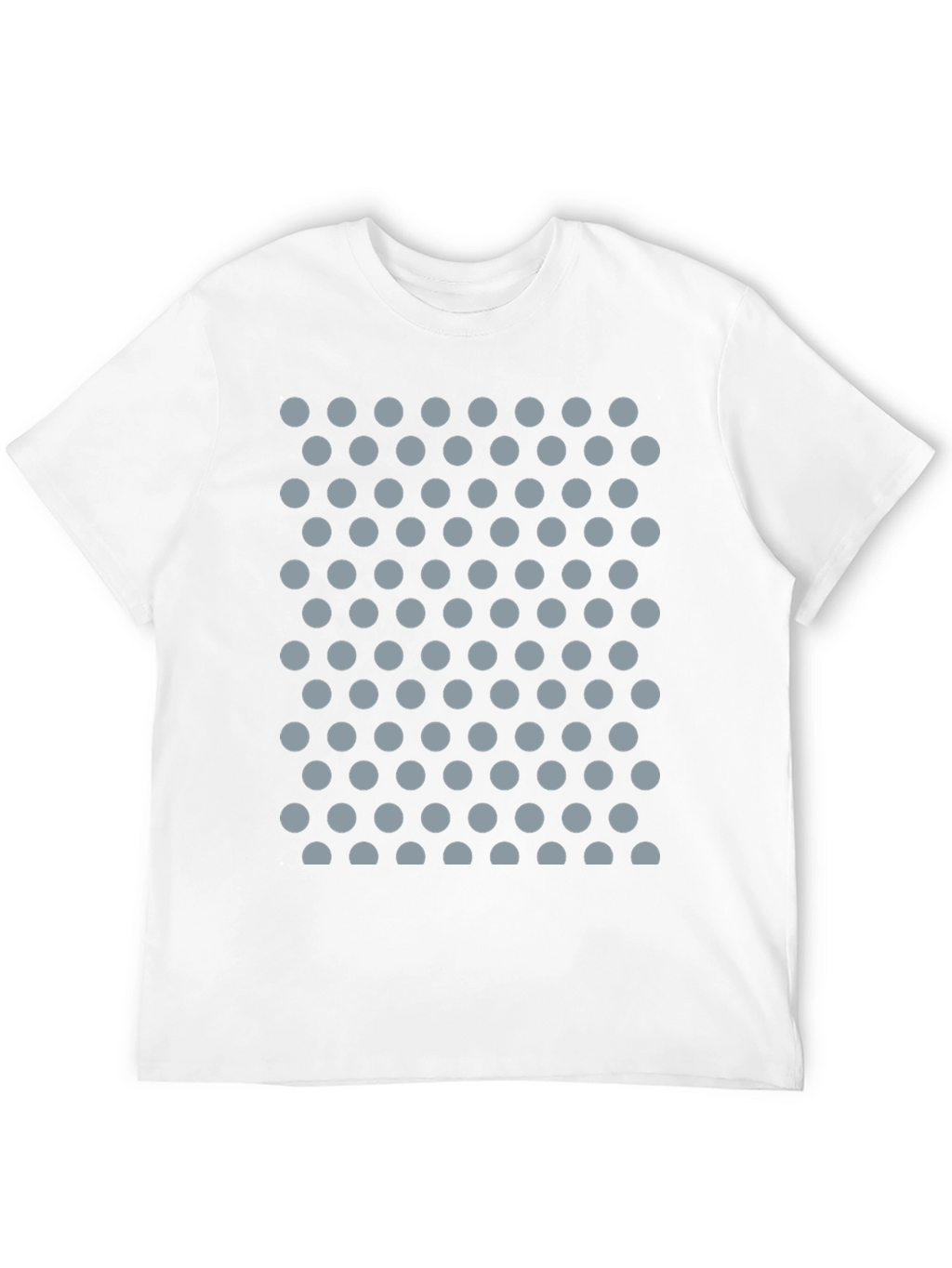 Black T-Shirt with Gray Polka Dot Pattern