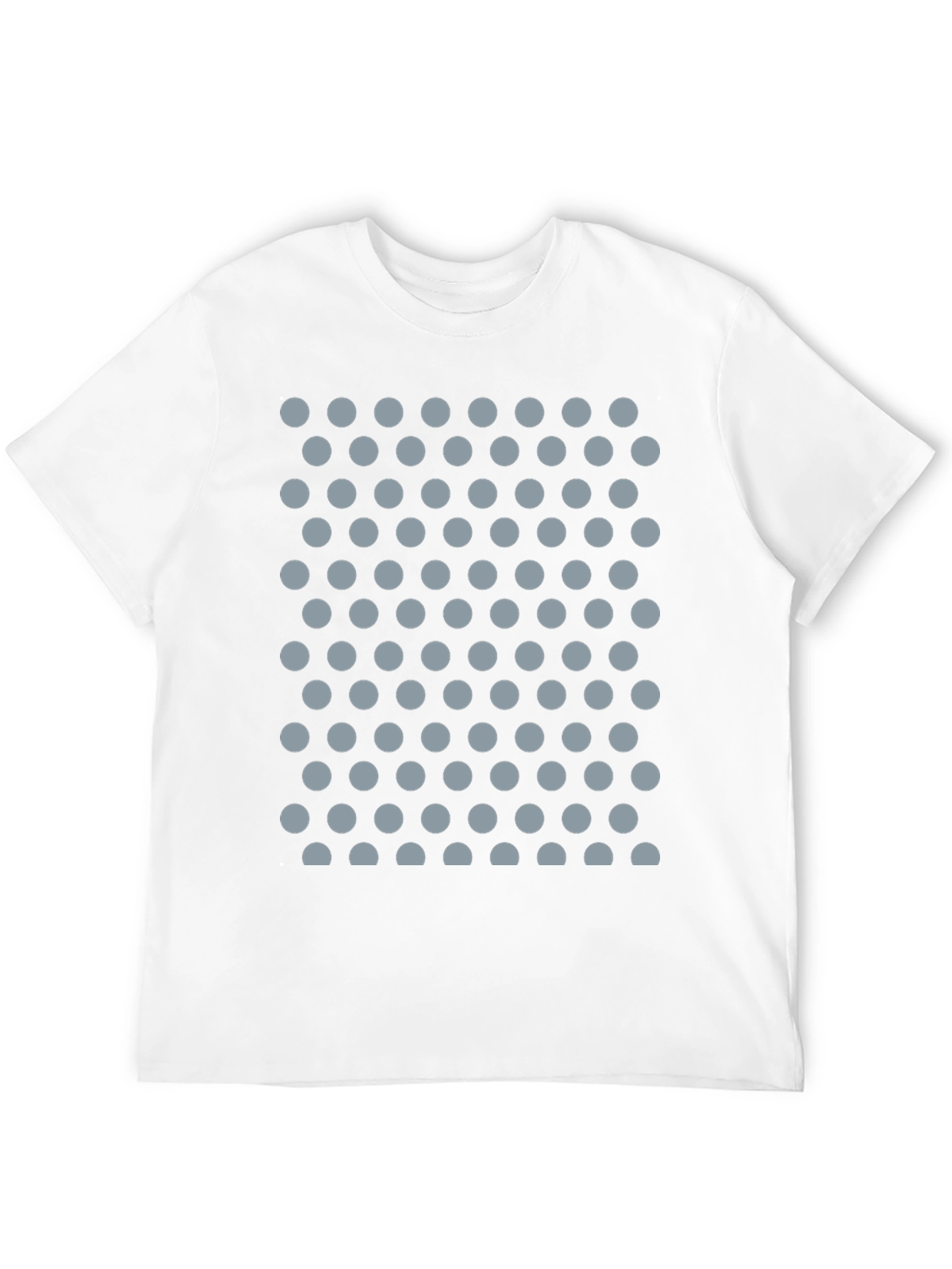 Black T-Shirt with Gray Polka Dot Pattern