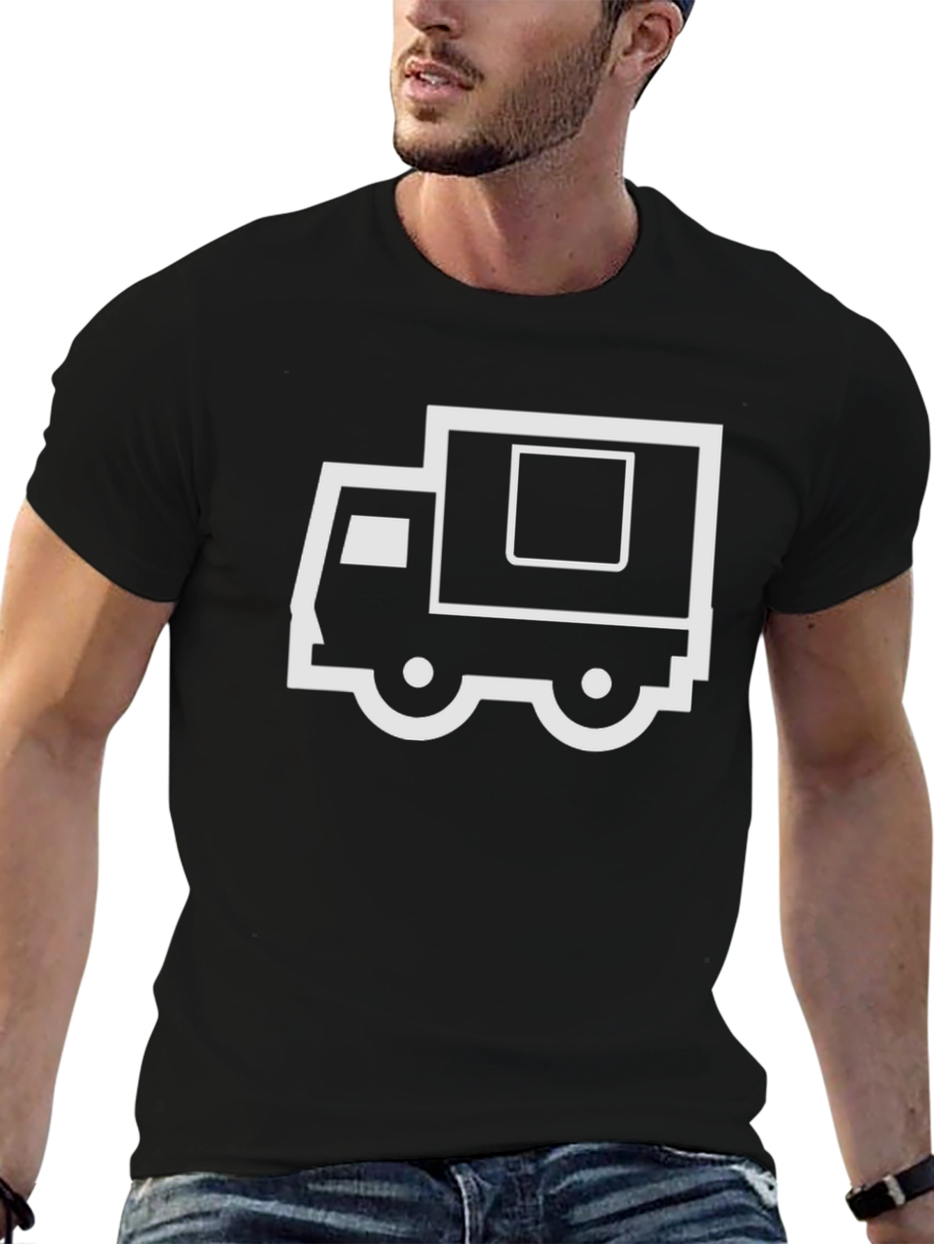 Moving Truck Graphic Tee - Black