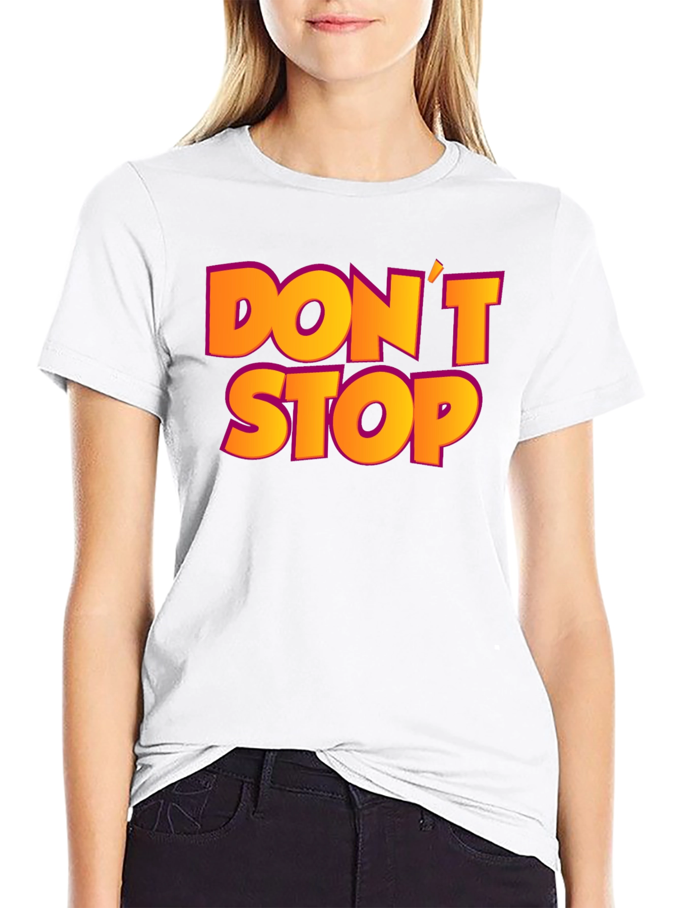 Dont Stop Black Graphic T-Shirt