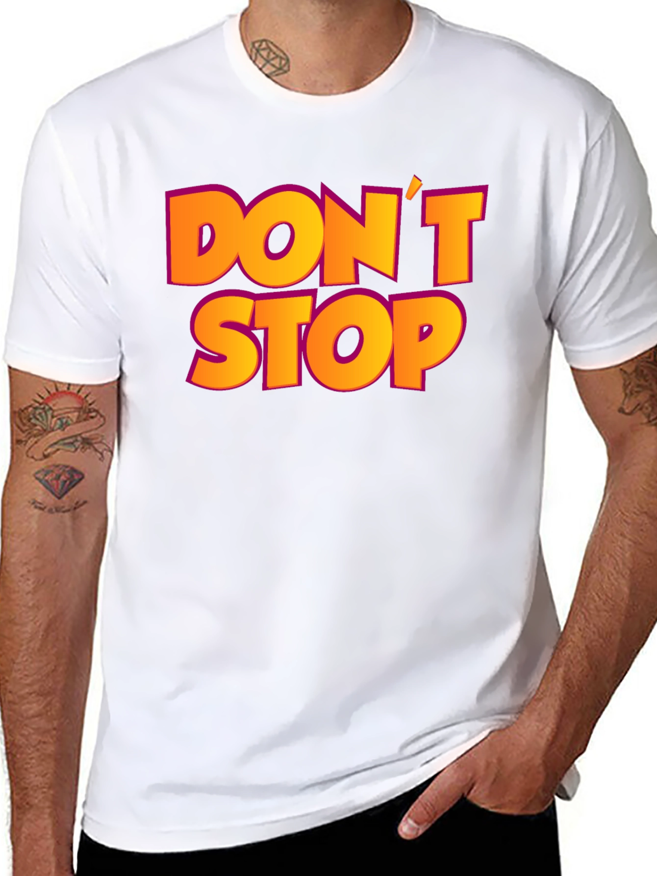 Dont Stop Black Graphic T-Shirt