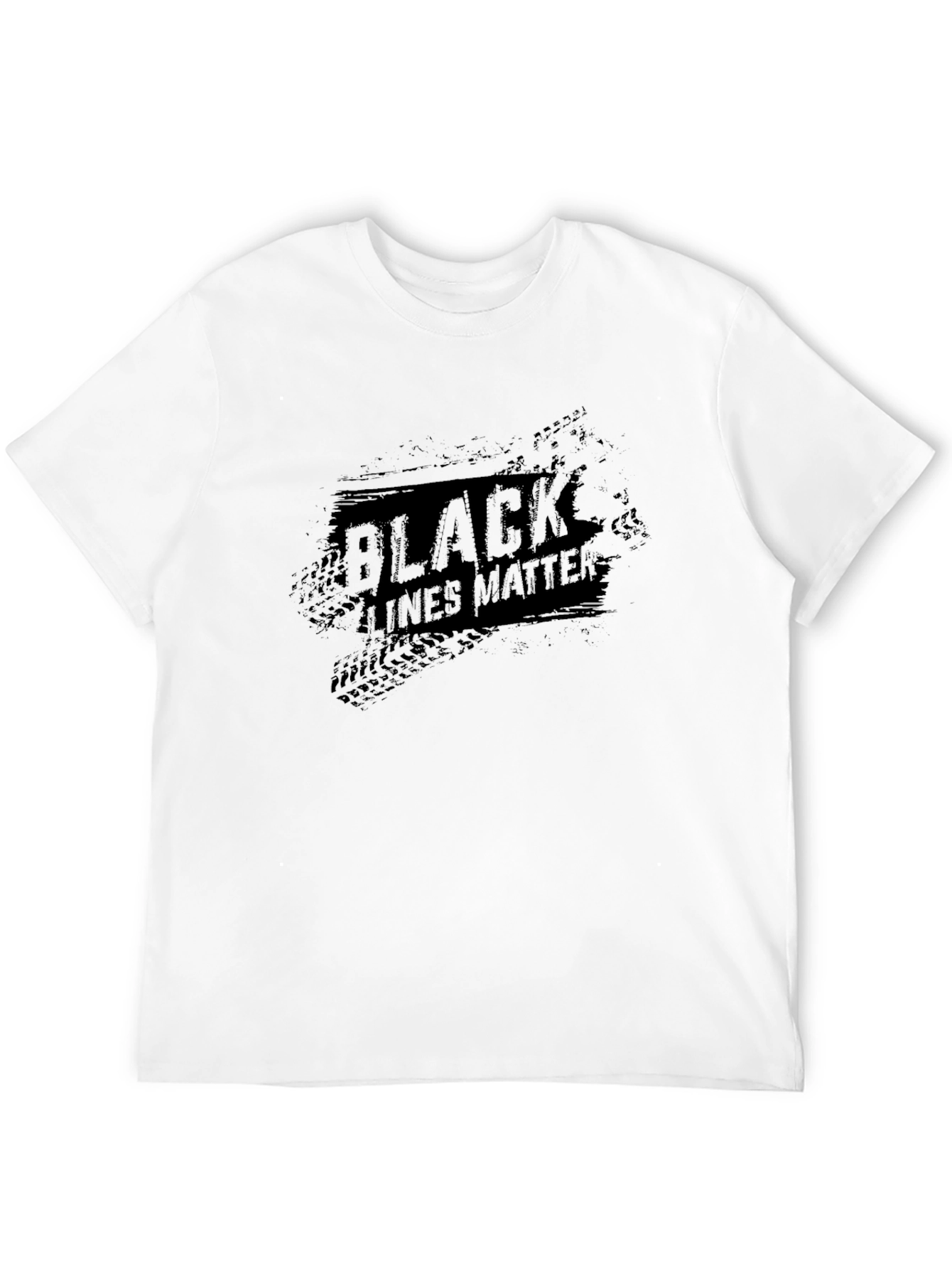 Black Lines Matter Graphic Tee - Premium Cotton