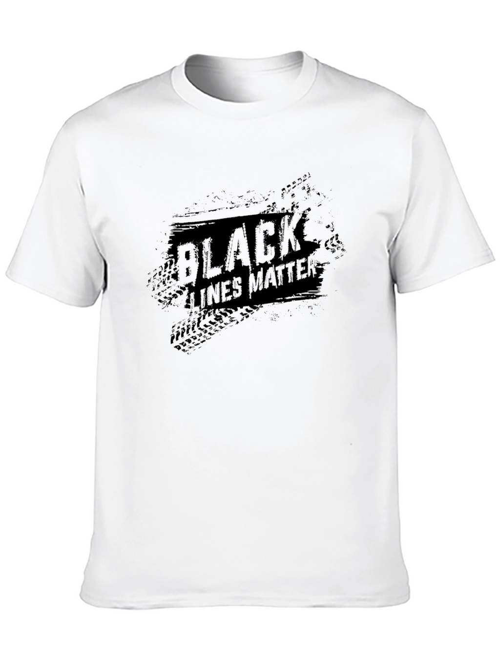 Black Lines Matter Graphic Tee - Premium Cotton