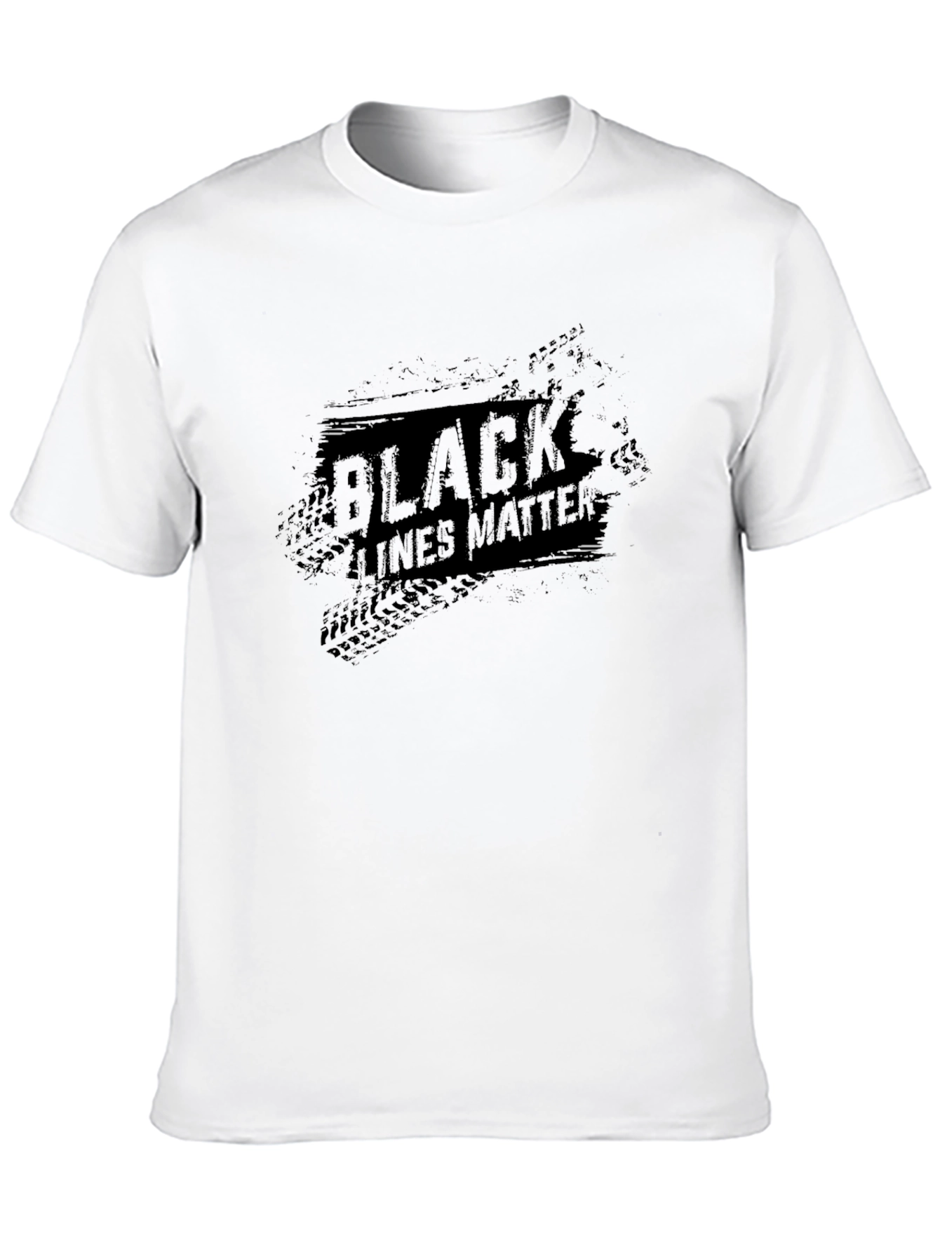 Black Lines Matter Graphic Tee - Premium Cotton