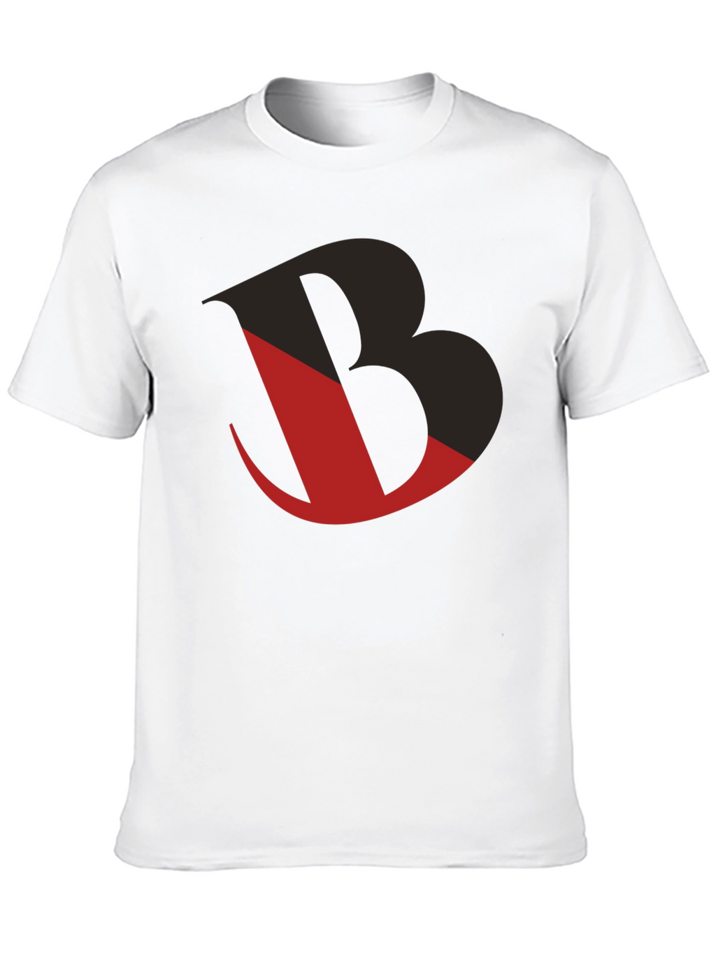 Bold Graphic Tee - Black with Red Letter Design