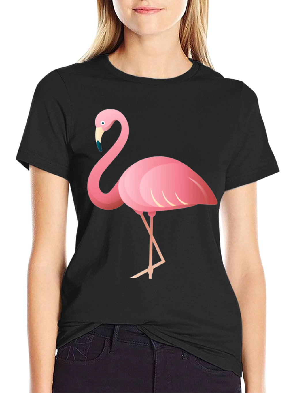 Black Flamingo Graphic Tee - Casual Style