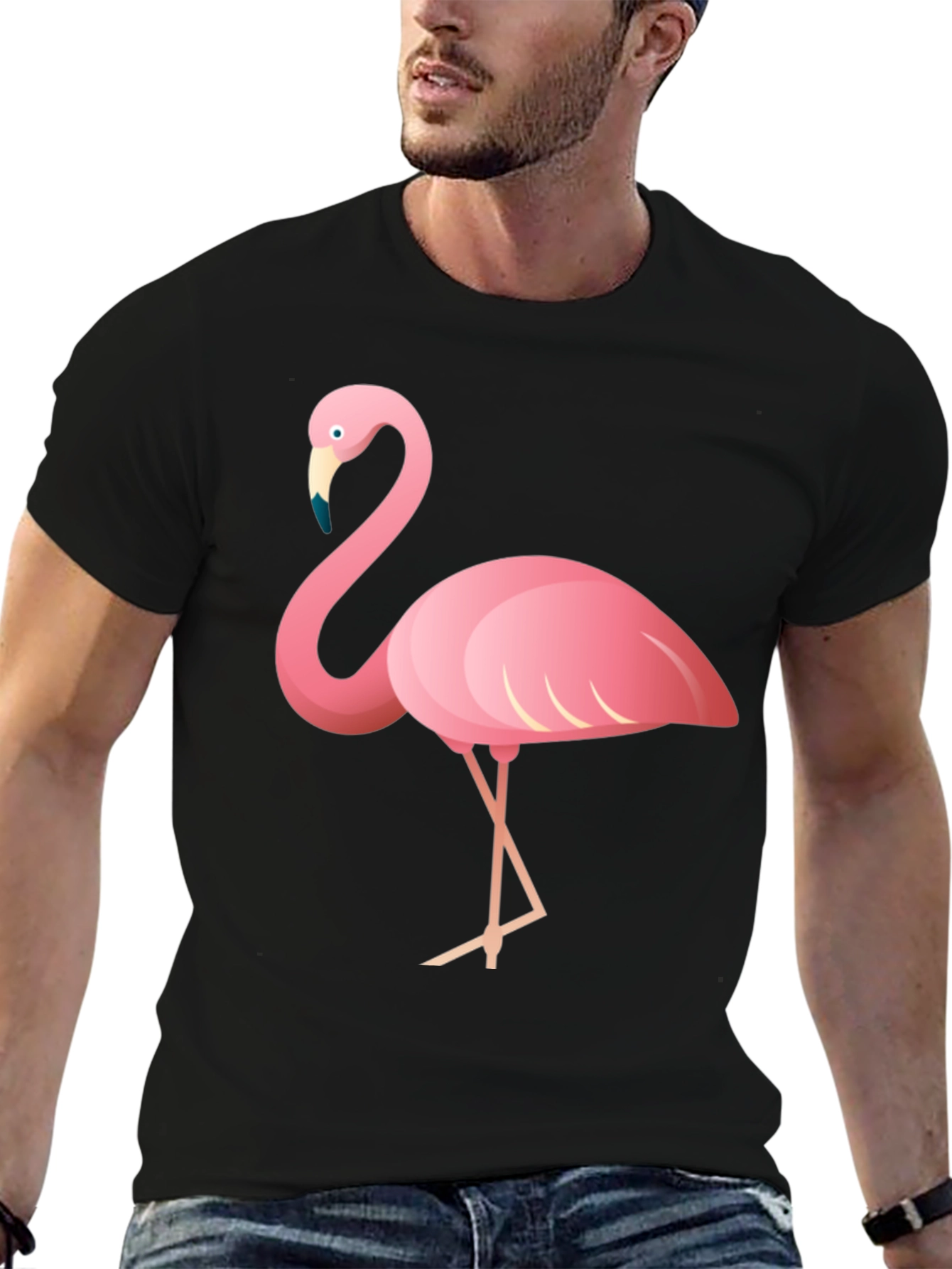 Black Flamingo Graphic Tee - Casual Style