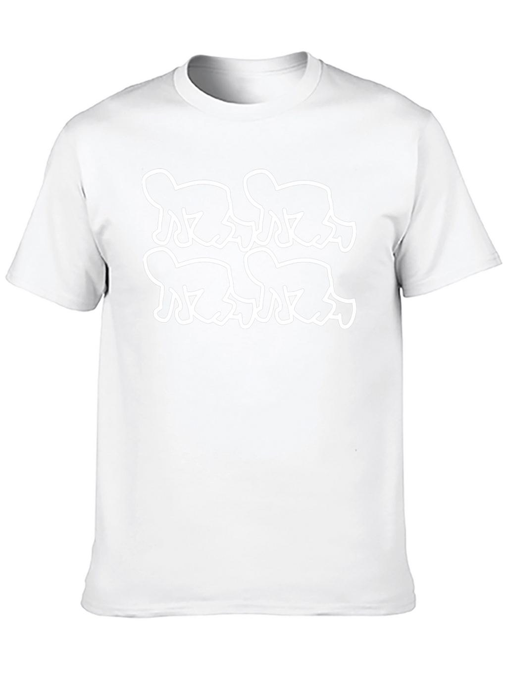 Crawling Baby Pattern Black Crew Neck T-Shirt