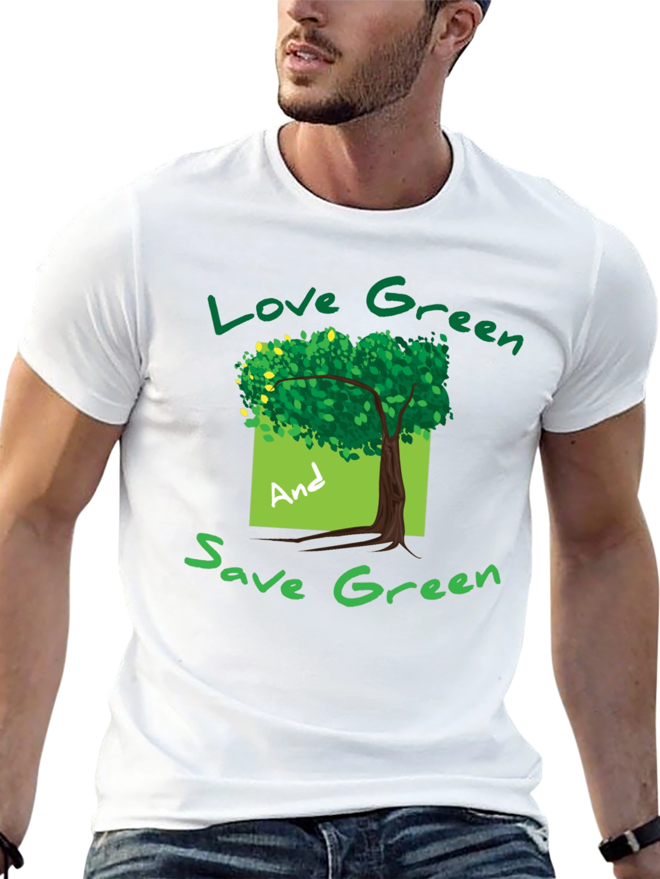Eco-Friendly Green Tree Graphic T-Shirt