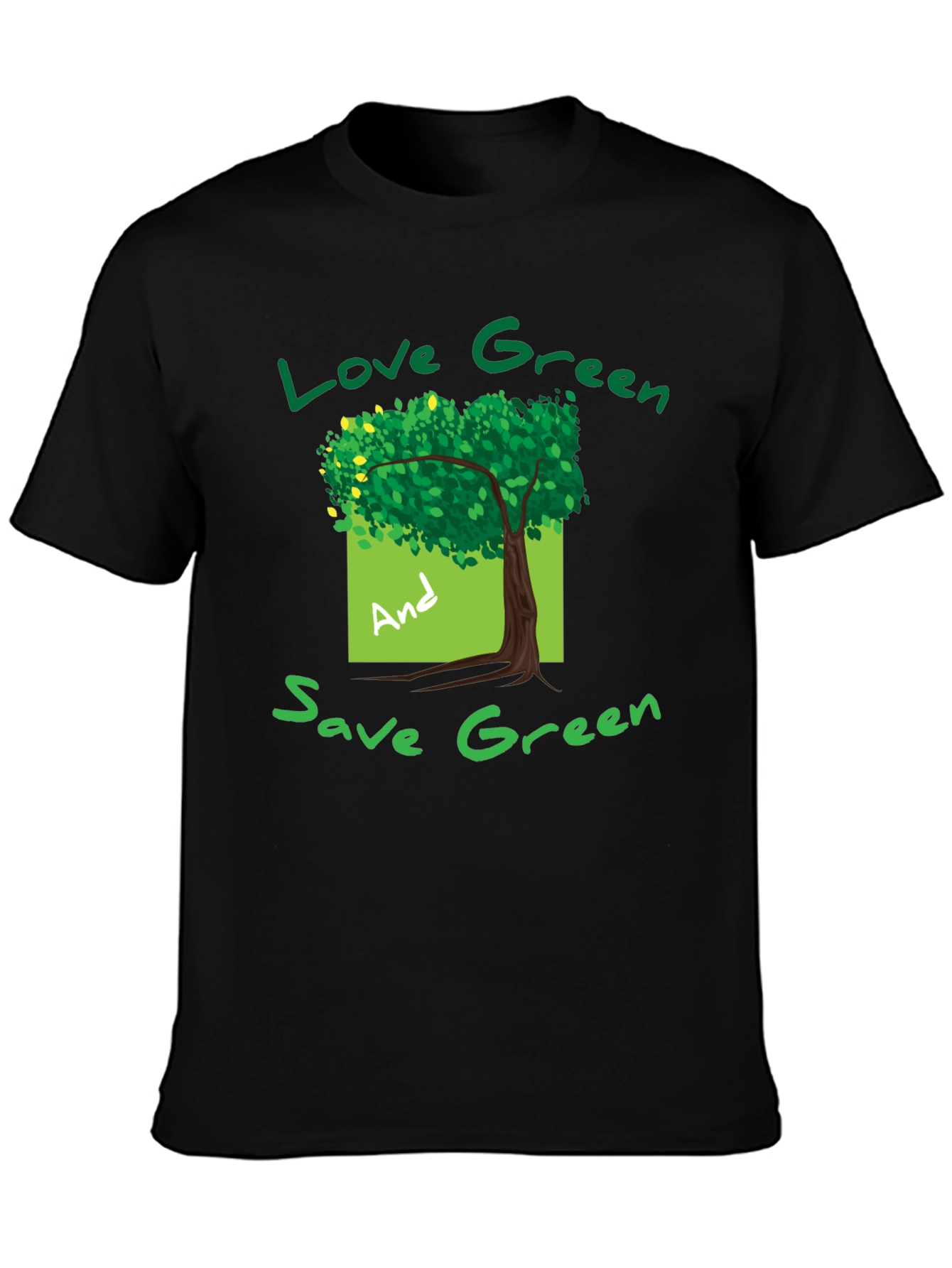 Eco-Friendly Green Tree Graphic T-Shirt