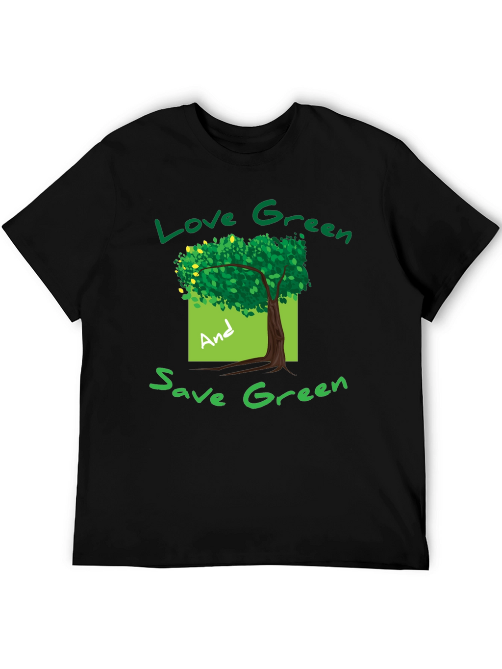Eco-Friendly Green Tree Graphic T-Shirt