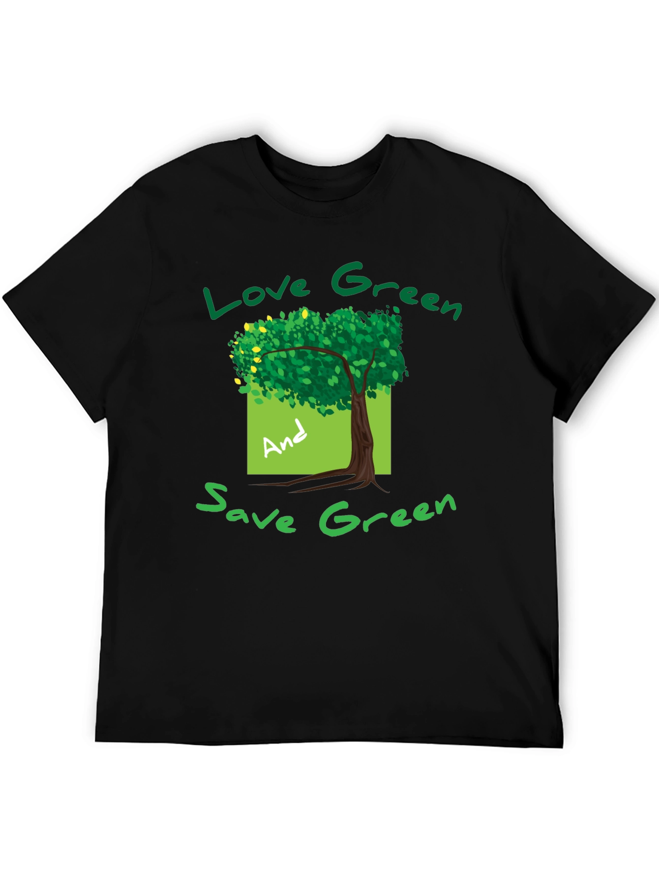 Eco-Friendly Green Tree Graphic T-Shirt