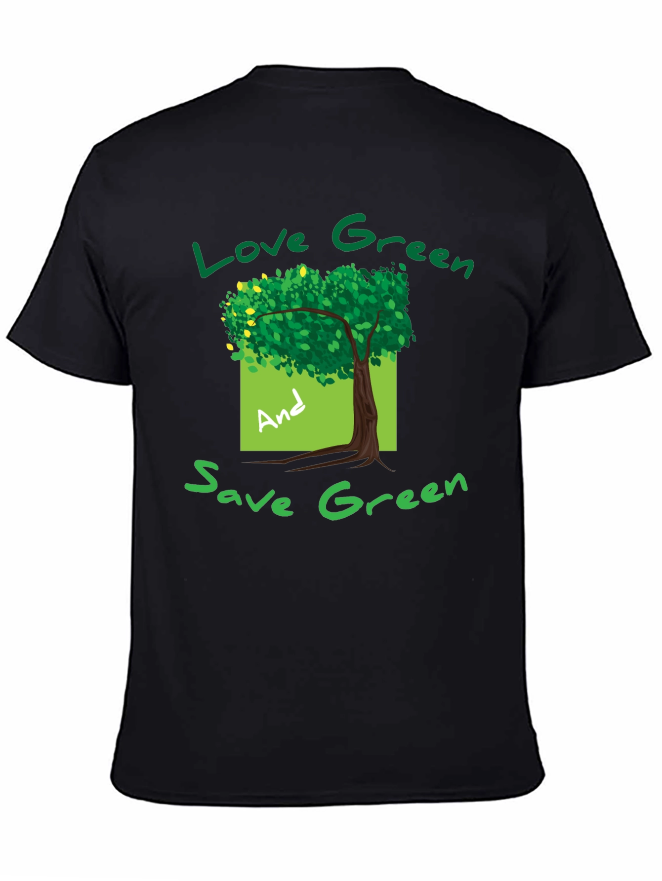 Eco-Friendly Green Tree Graphic T-Shirt