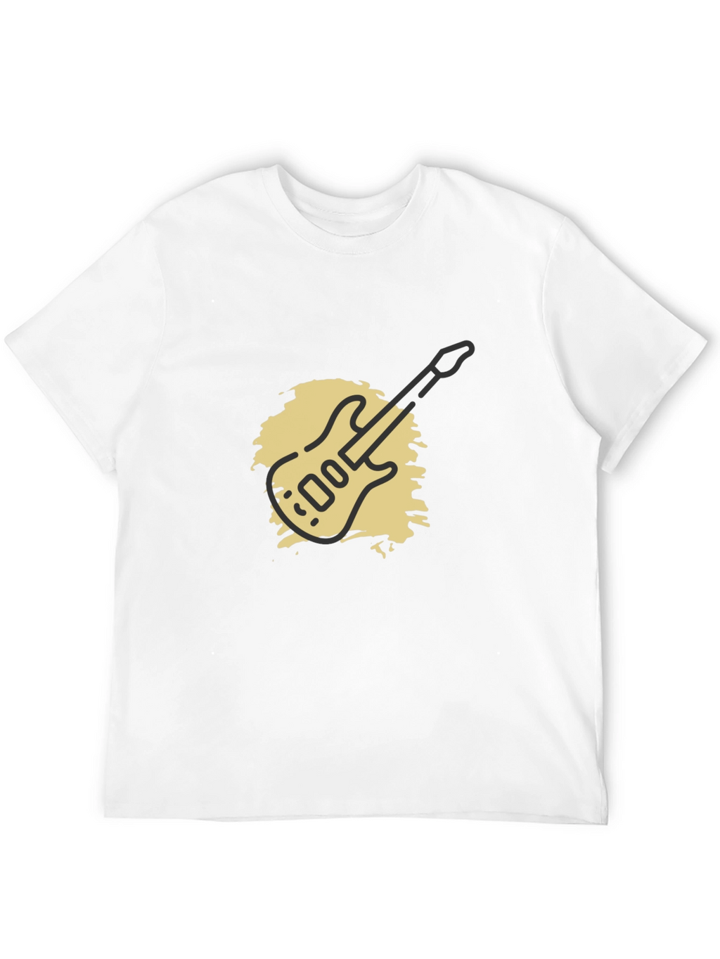 Guitar Graphic Black T-Shirt - Mens
